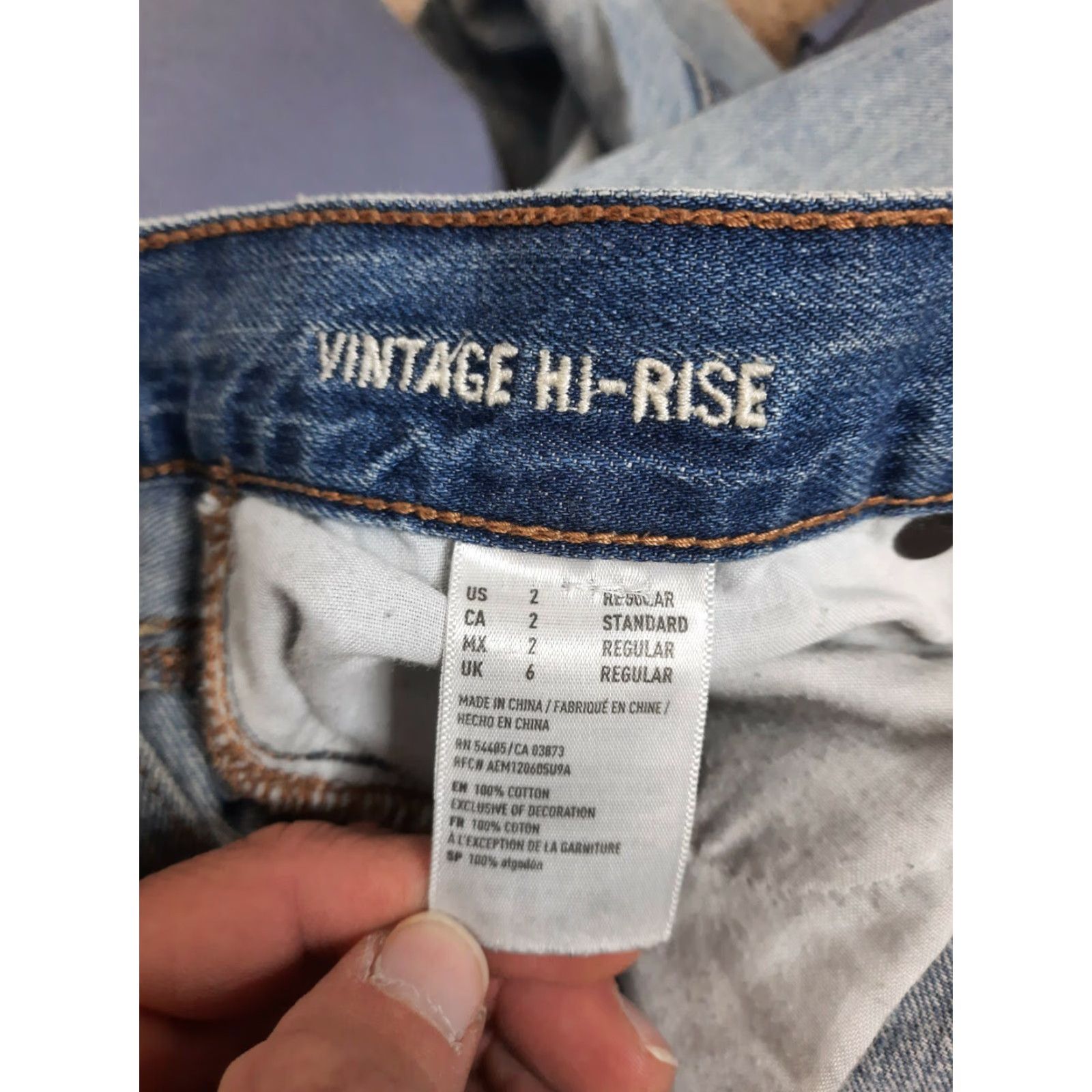 American Eagle Outfitters VINTAGE American Eagle Jeans Women's Size 2 Hi Rise Skinny Distressed Light Wash Size 26" / US 2 / IT 38 - 4 Thumbnail