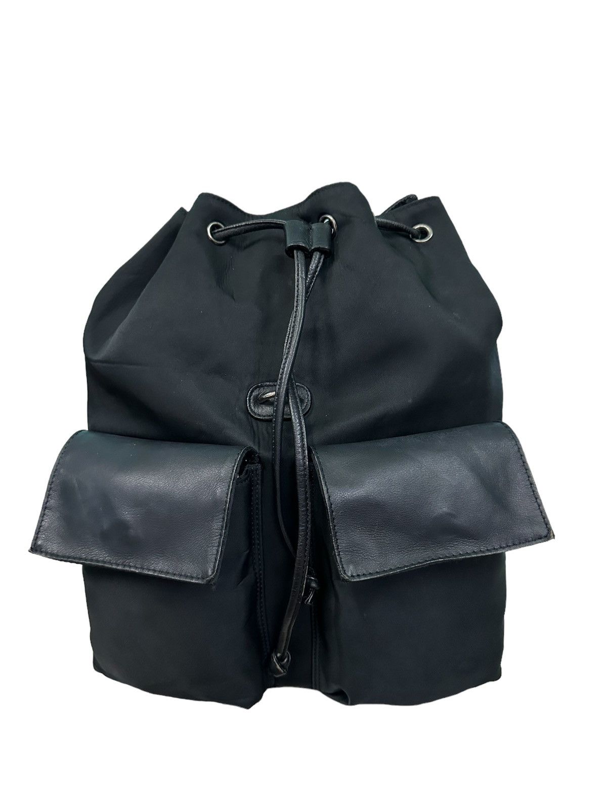 Norma Kamali VINTAGE NORMA KAMALI NYLON LEATHER BACKPACK Size ONE SIZE - 5 Thumbnail
