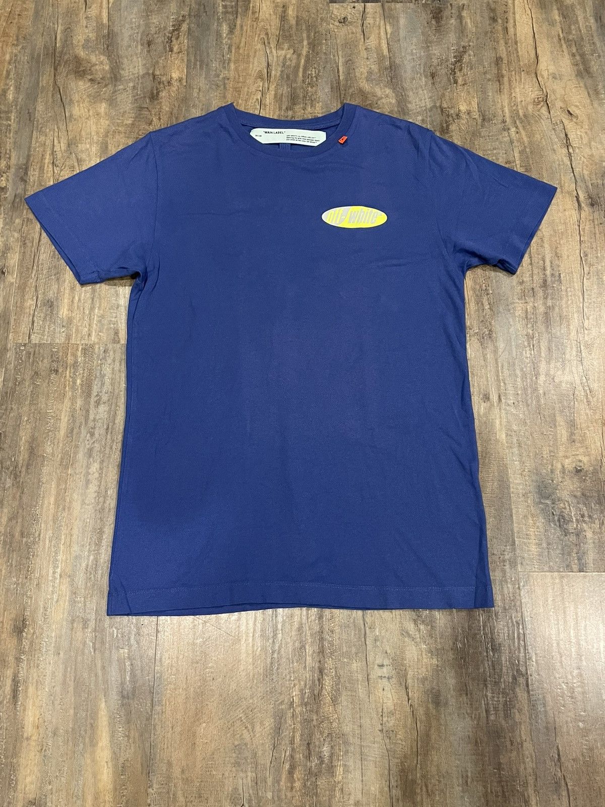Off-White RARE Off-White Split Arrows Logo Blue Tee Yellow Grey Size US S / EU 44-46 / 1 - 2 Thumbnail
