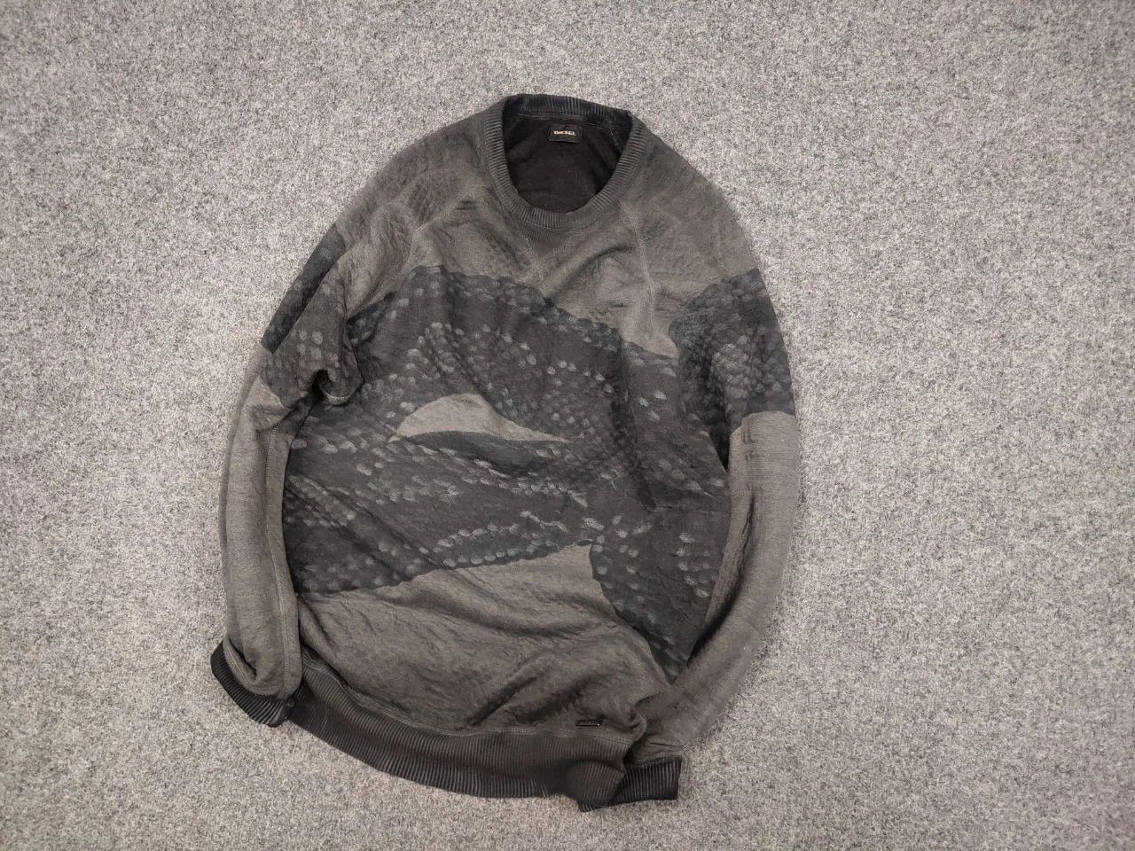 Diesel Diesel Snake Gray Faded Oversized Sweatshirts Vintage Style Size US M / EU 48-50 / 2 - 5 Thumbnail