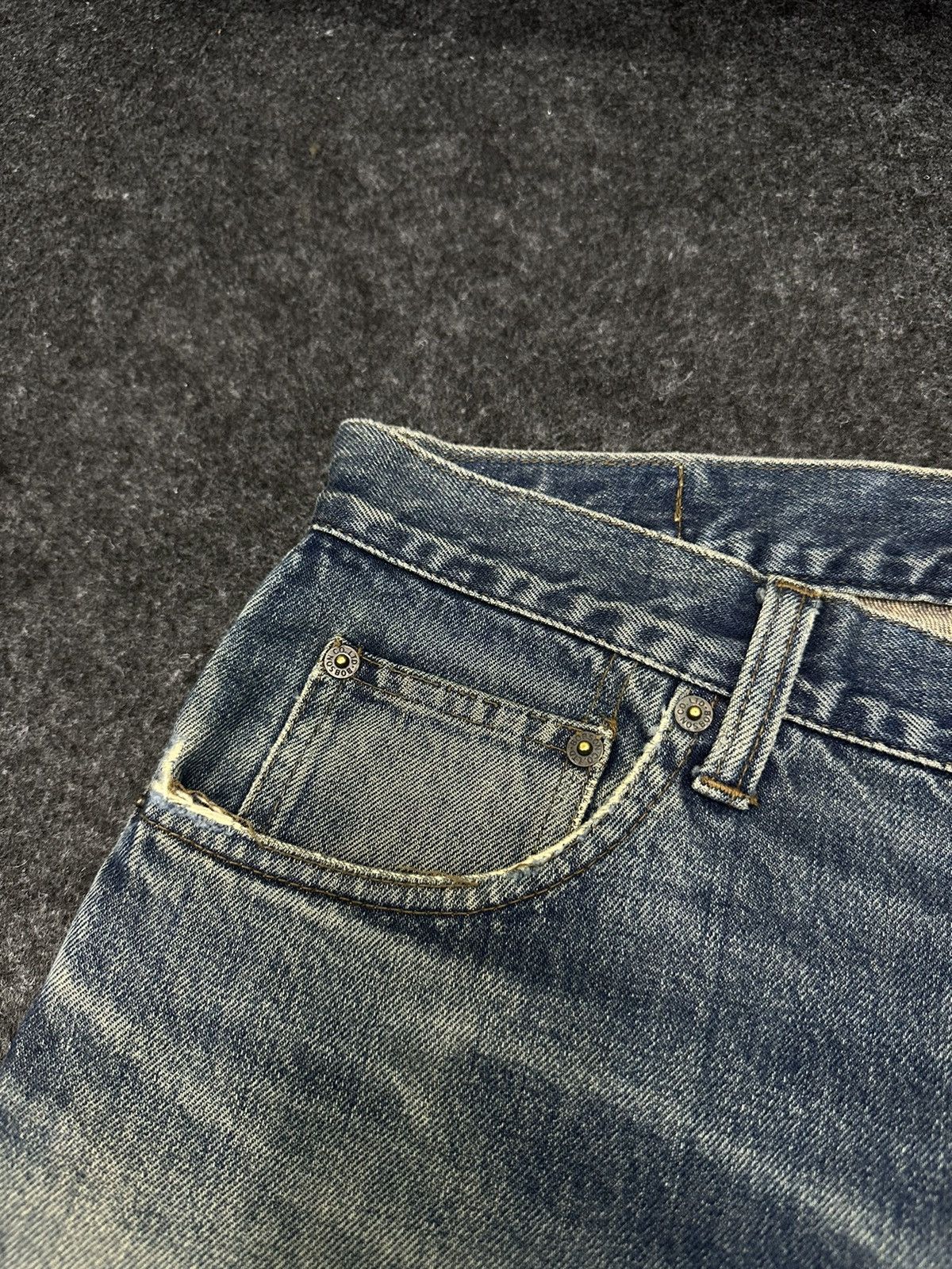 Vintage 90s Bobson Chesskin Faded Washed Denim Size 36 F40 Size US 36 / EU 52 - 5 Thumbnail