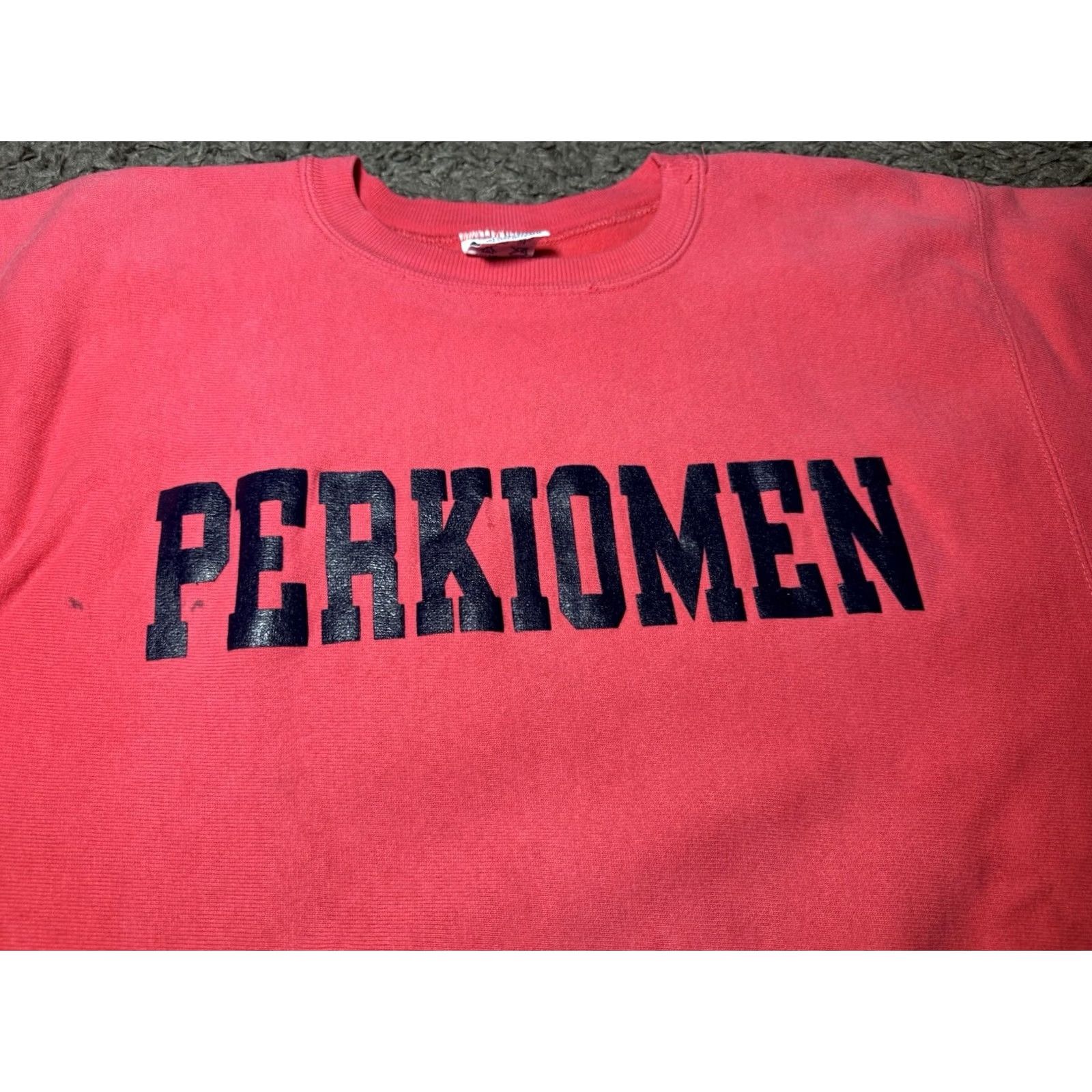Champion VINTAGE Champion Reverse Weave Sweatshirt Pink XL Perkiomen School Pennsylvania 90s Grunge Mens Size XL / US 12-14 / IT 48-50 - 2 Thumbnail