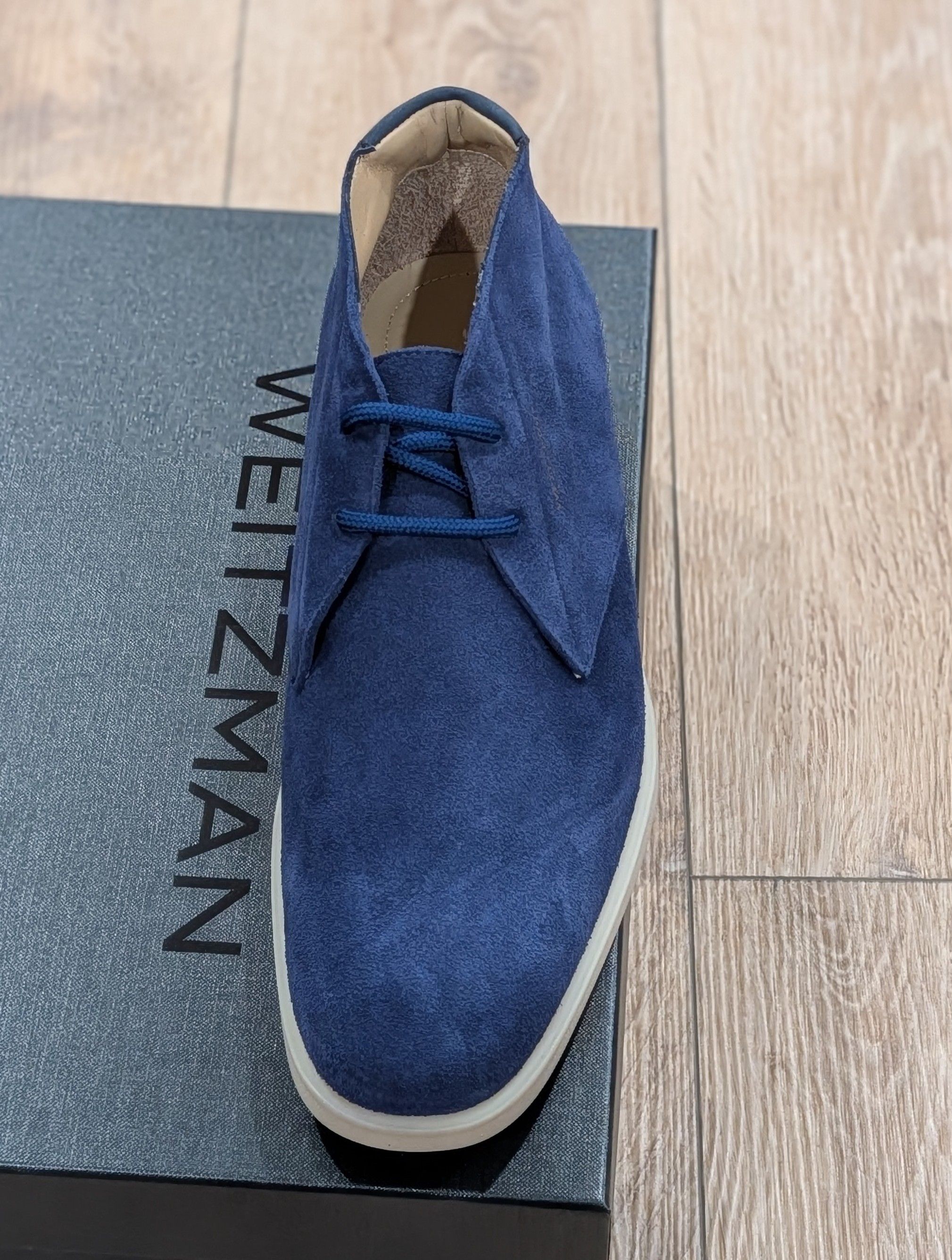 Stuart Weitzman Stuart Weitzman "Austin" Suede Oxford Boots Navy 44 US 11 Size US 11 / EU 44 - 2 Thumbnail
