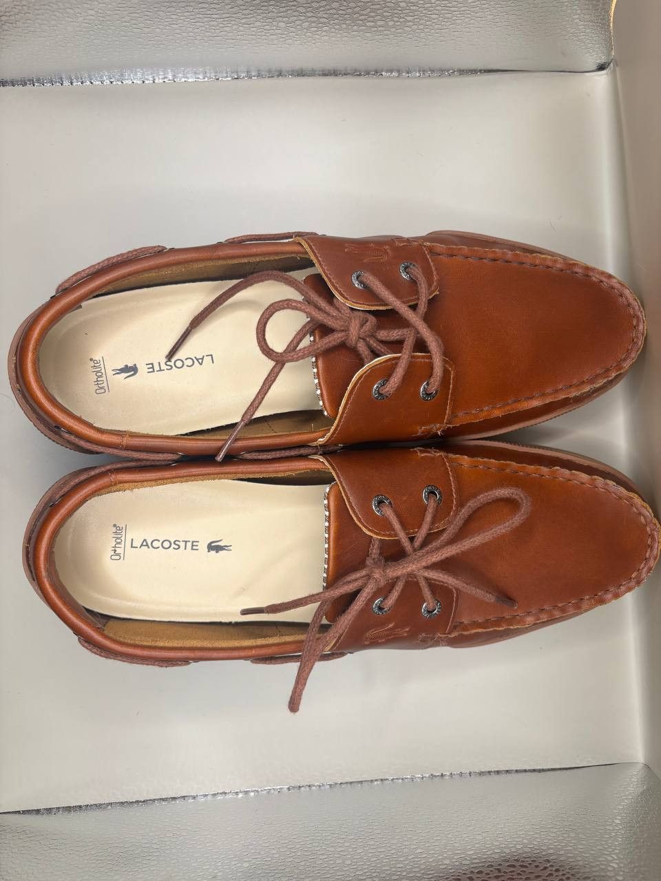 Lacoste Lacoste Nautic 120 2 Brown Leather Boat Shoes US 12 EUR 46 Size US 12 / EU 45 - 12 Thumbnail