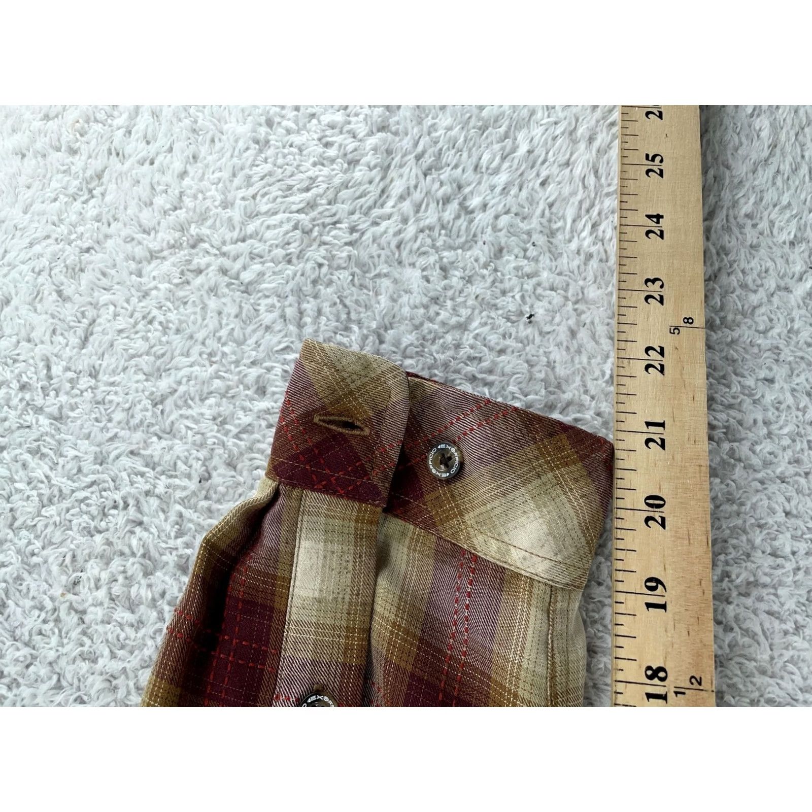 ExOfficio ExOfficio Shirt Mens M Brown Red Plaid Long Sleeve Collared Button Up Size US M / EU 48-50 / 2 - 7 Thumbnail
