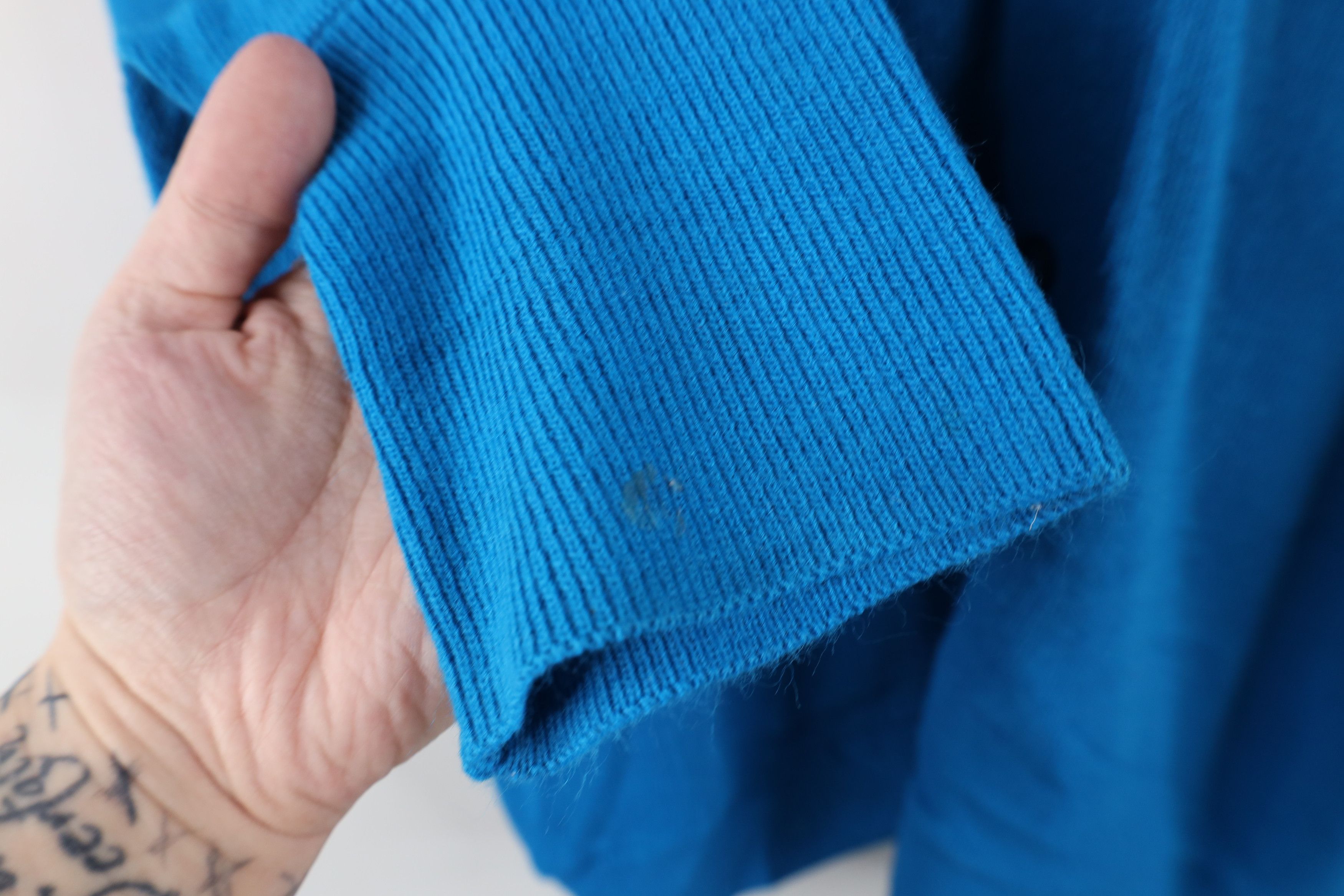 Vintage Vintage 70s 80s Streetwear Knit Cardigan Sweater Blue USA Size US XL / EU 56 / 4 - 9 Thumbnail