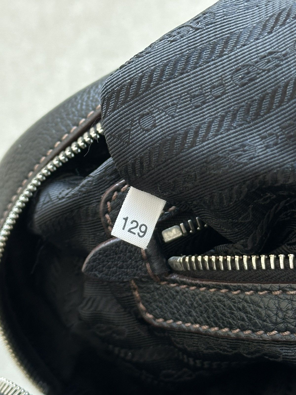Prada Prada Vitello Daino Logo Bowler Black HandBag Unisex Luxury Size ONE SIZE - 17 Thumbnail