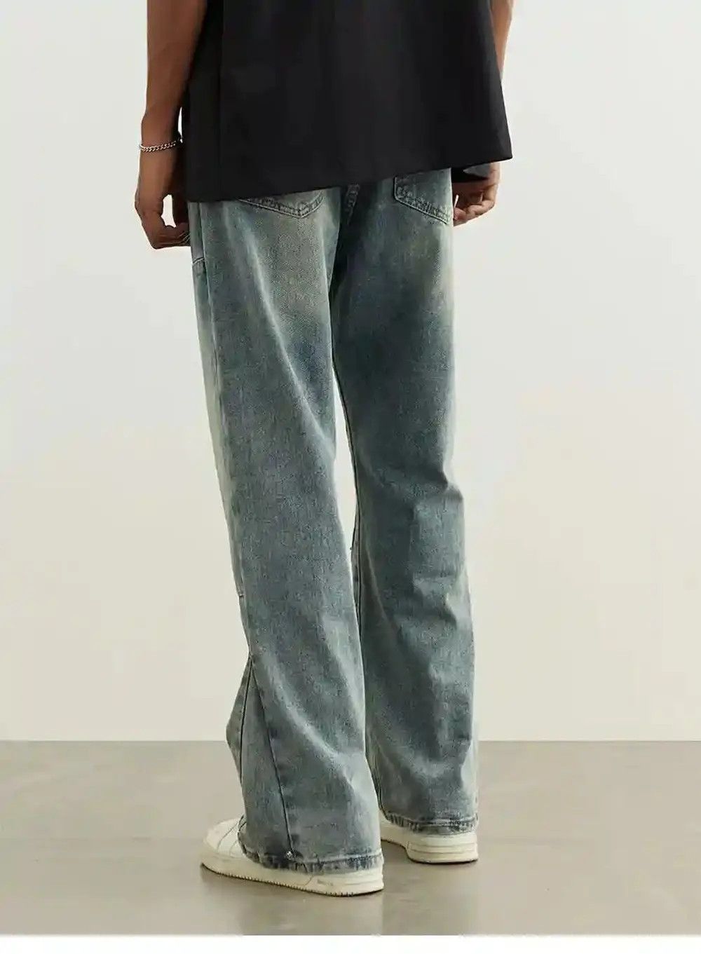 Japanese Brand × Jean double knee faded punk flared jeans Size US 34 / EU 50 - 3 Thumbnail