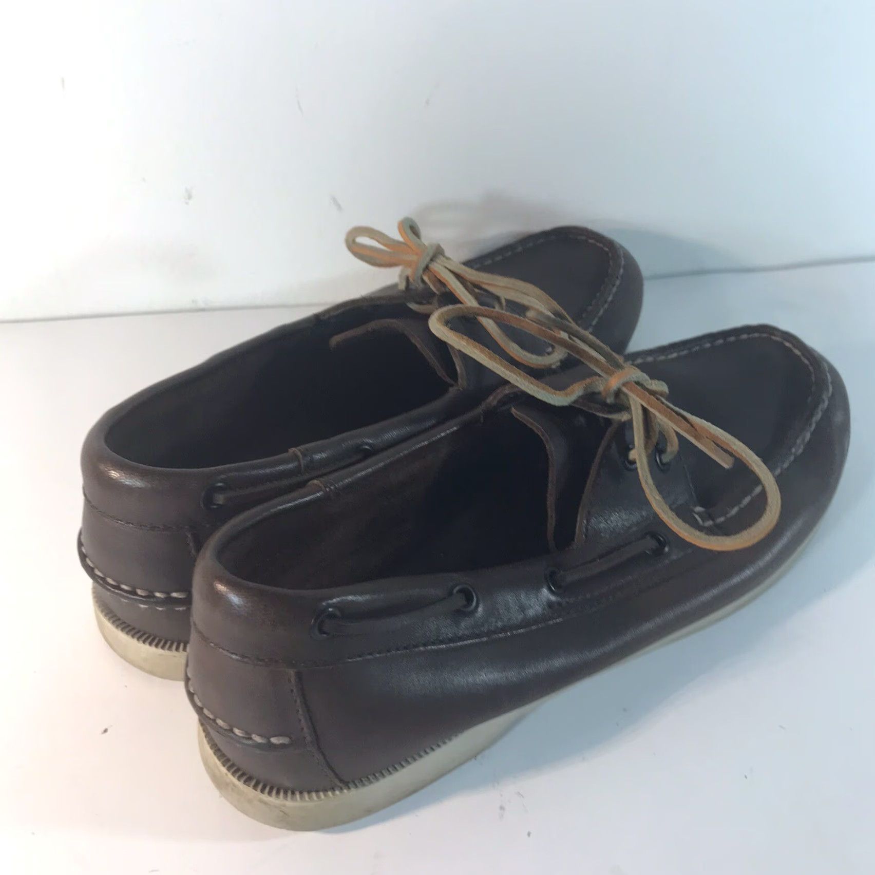 Vintage HIGHLAND CREEK Brown Leather Slip On Loafers Womens Size 9M Casual Comfortable Size US 9 / IT 39 - 2 Thumbnail