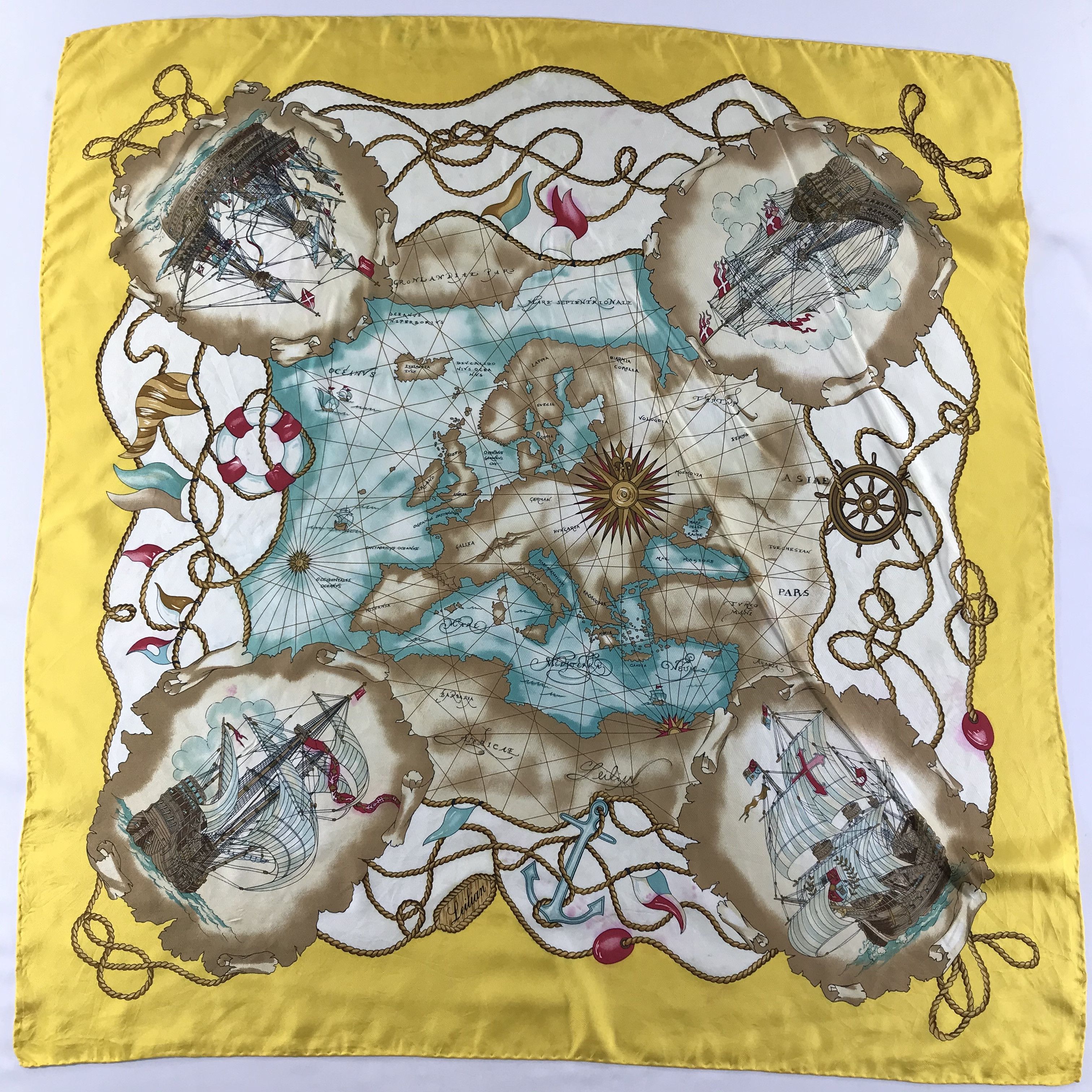 Vintage Vintage Leiliam Silk Scarf Size ONE SIZE - 2 Thumbnail