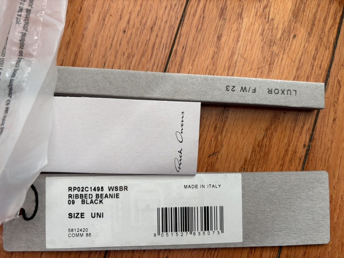 Rick Owens Rick Owens Cashmere Ribbed Beanie Size ONE SIZE - 4 Thumbnail