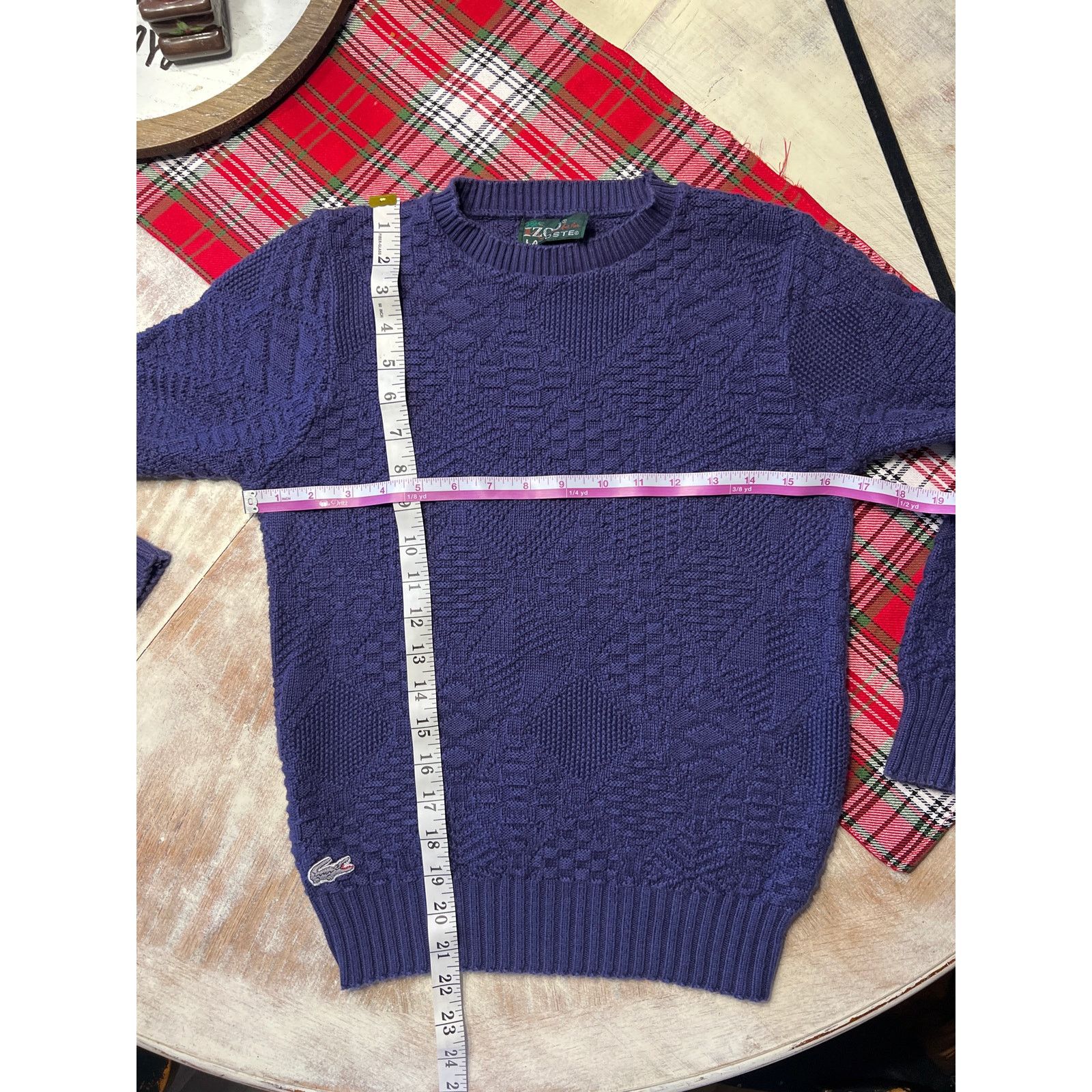 Izod Vintage 70's Purple knit Sweater Izod Lacoste for her Size XS / US 0-2 / IT 36-38 - 7 Thumbnail