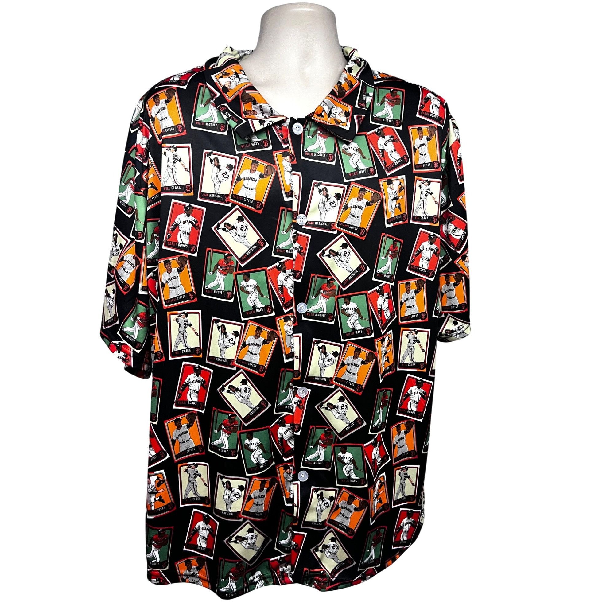 MLB San Francisco Giants MLB Baseball Legends Hawaiian Button Up Size US XL / EU 56 / 4 - 1 Thumbnail