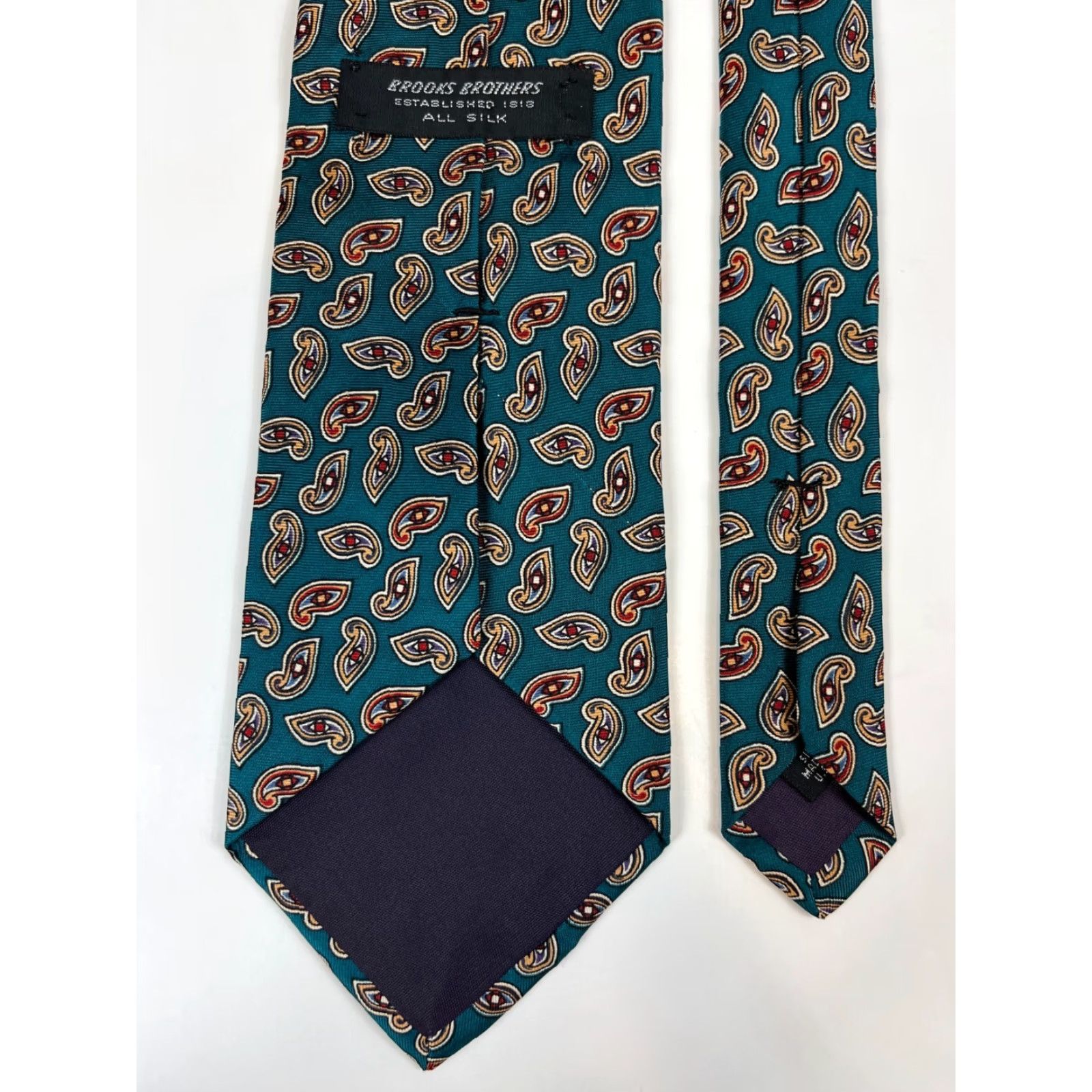 Brooks Brothers VINTAGE Brooks Brothers Silk Tie Paisley Men’s Tie Wide 3.75" Green 58.25" 100% Silk Satin USA Brand: Brooks Brothers Mens Size ONE SIZE - 7 Thumbnail