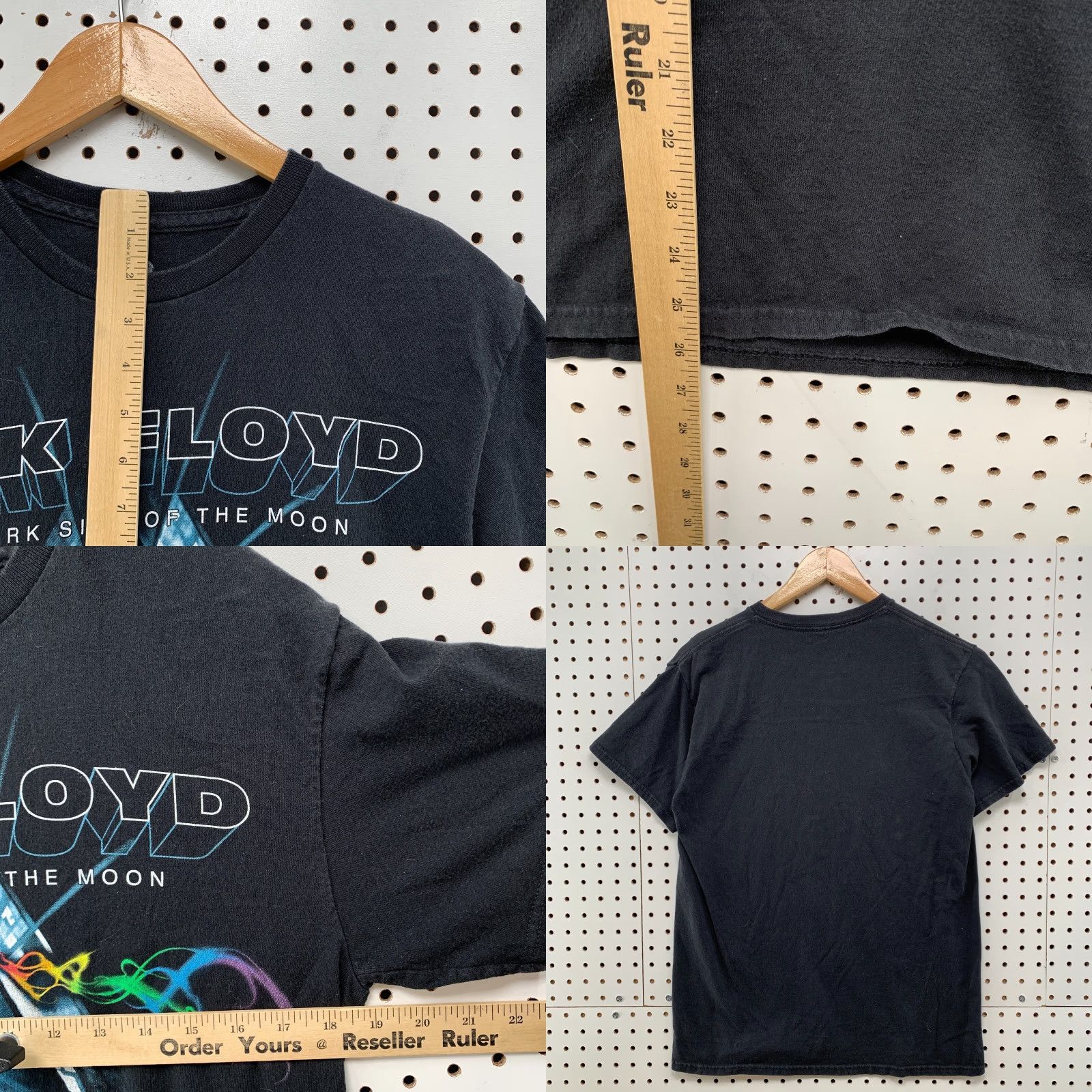 Liquid Blue Pink Floyd Darkside Of The Moon Shirt Mens Small Black Music Band Shirt Size US S / EU 44-46 / 1 - 8 Thumbnail