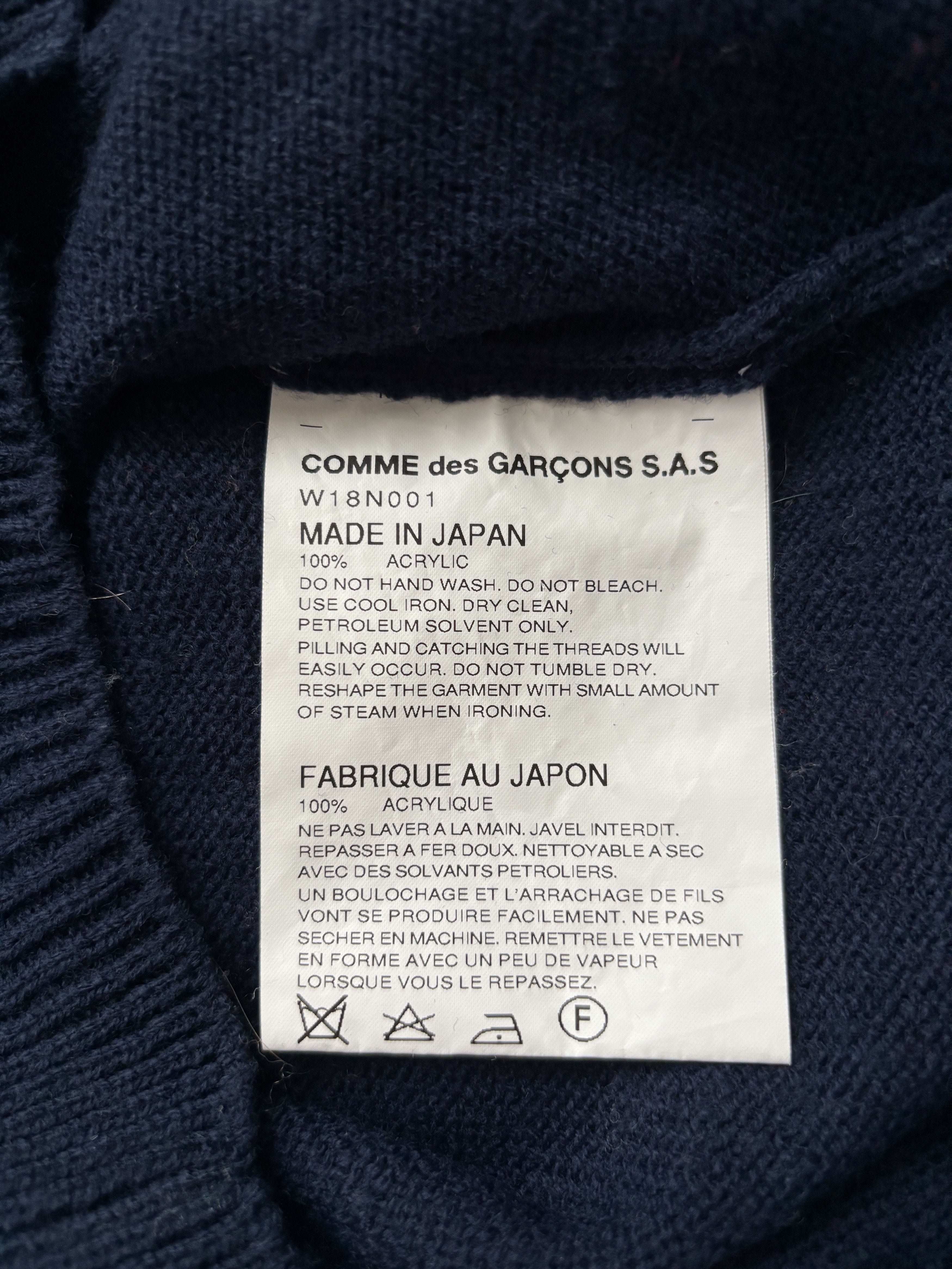 Comme des Garcons ⚡️QUICK SALE⚡️ Comme des Garcons Navy V-Neck Sweater Size US S / EU 44-46 / 1 - 4 Thumbnail