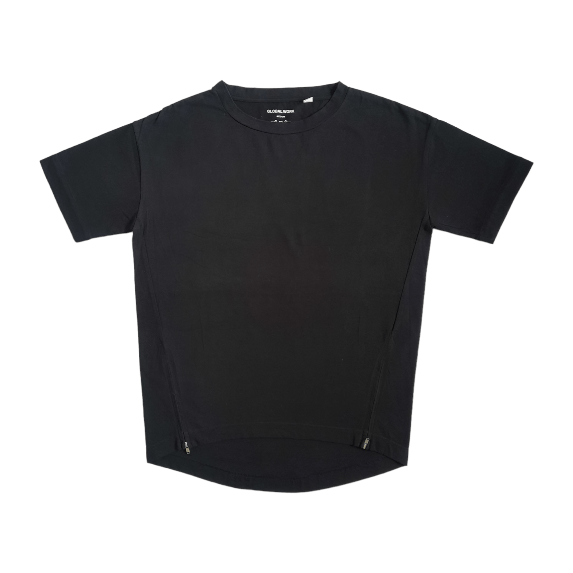 Global Work ⚒️ Japanese brand global work usa cotton zipper black tshirt Size US L / EU 52-54 / 3 - 1 Thumbnail
