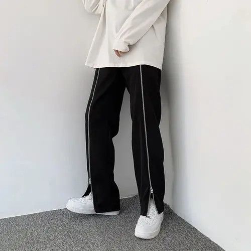 Jean Zipper Design Straight Pants Size US 34 / EU 50 - 1 Thumbnail