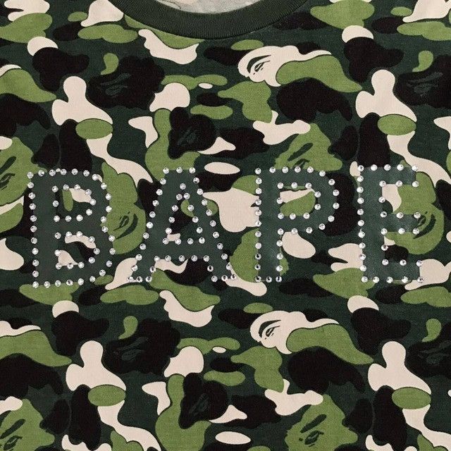 Bape × Nigo × Swarovski Swarovski × BAPE LOGO ABC camo green T-shirt APE NIGO Size US M / EU 48-50 / 2 - 3 Thumbnail