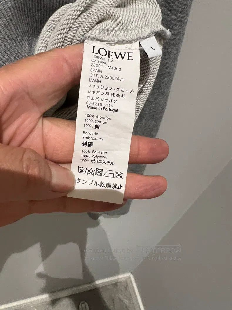 Loewe LOEWE Classic Gray Embroidered Big Logo Sweatshirt Size L / US 10 / IT 46 - 6 Thumbnail