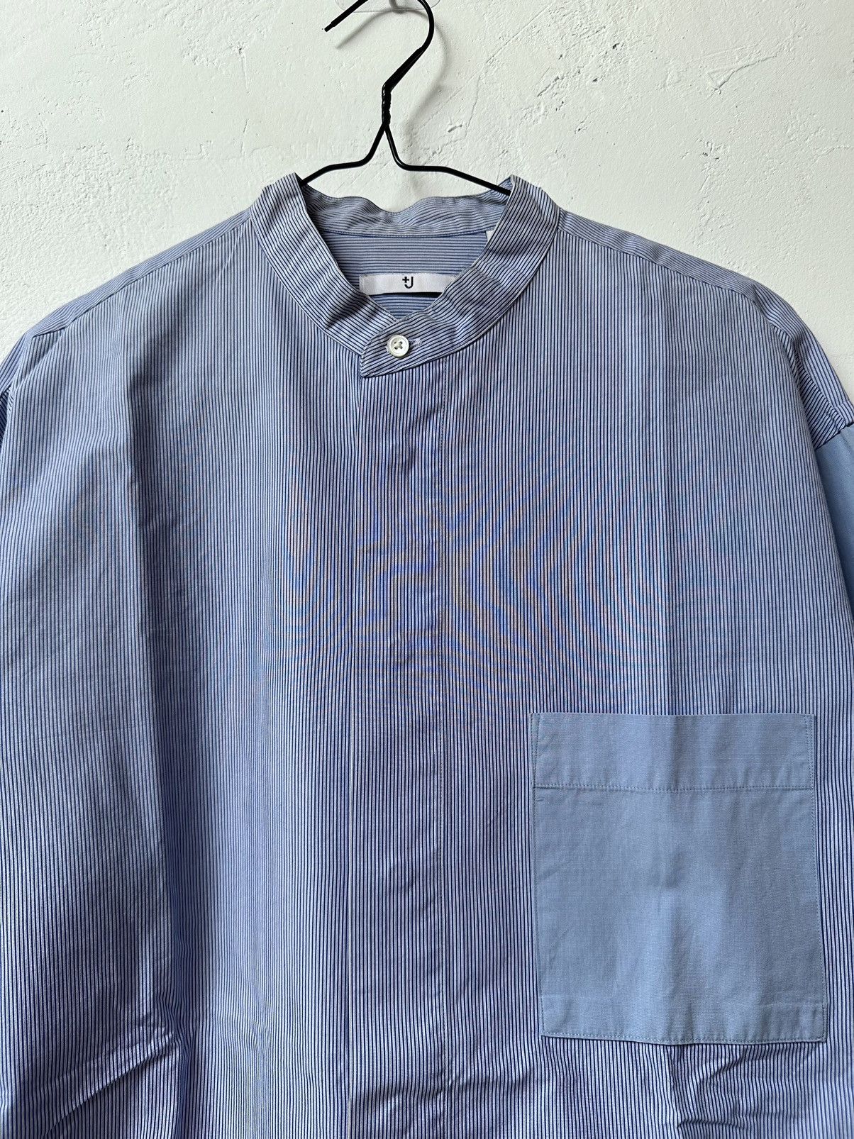 Jil Sander Uniqlo Jil Sander Stripe Two Tone Shirt Size US S / EU 44-46 / 1 - 5 Thumbnail