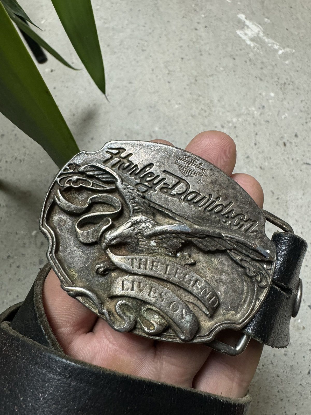 Harley Davidson × Vintage Vintage Y2K Harley Davidson 1990 Metal The Legend Lives Belt Size ONE SIZE - 3 Thumbnail