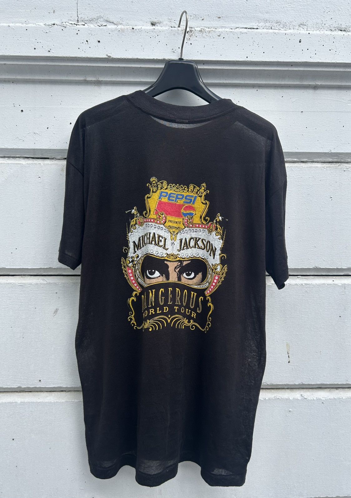 Band Tees Rare Vintage Michael Jackson Pepsi Dangerous Tour 1980 Size US L / EU 52-54 / 3 - 2 Thumbnail