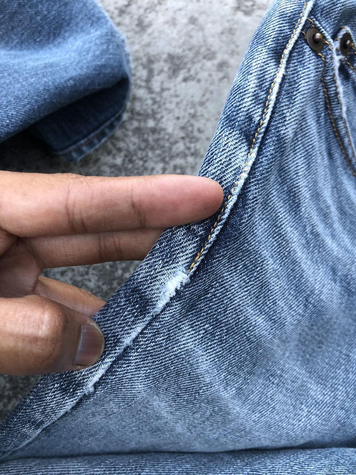 Japanese Brand FLARED⚡️⚡️INED HOMME WASHED BLUE DENIM Size US 30 / EU 46 - 7 Thumbnail