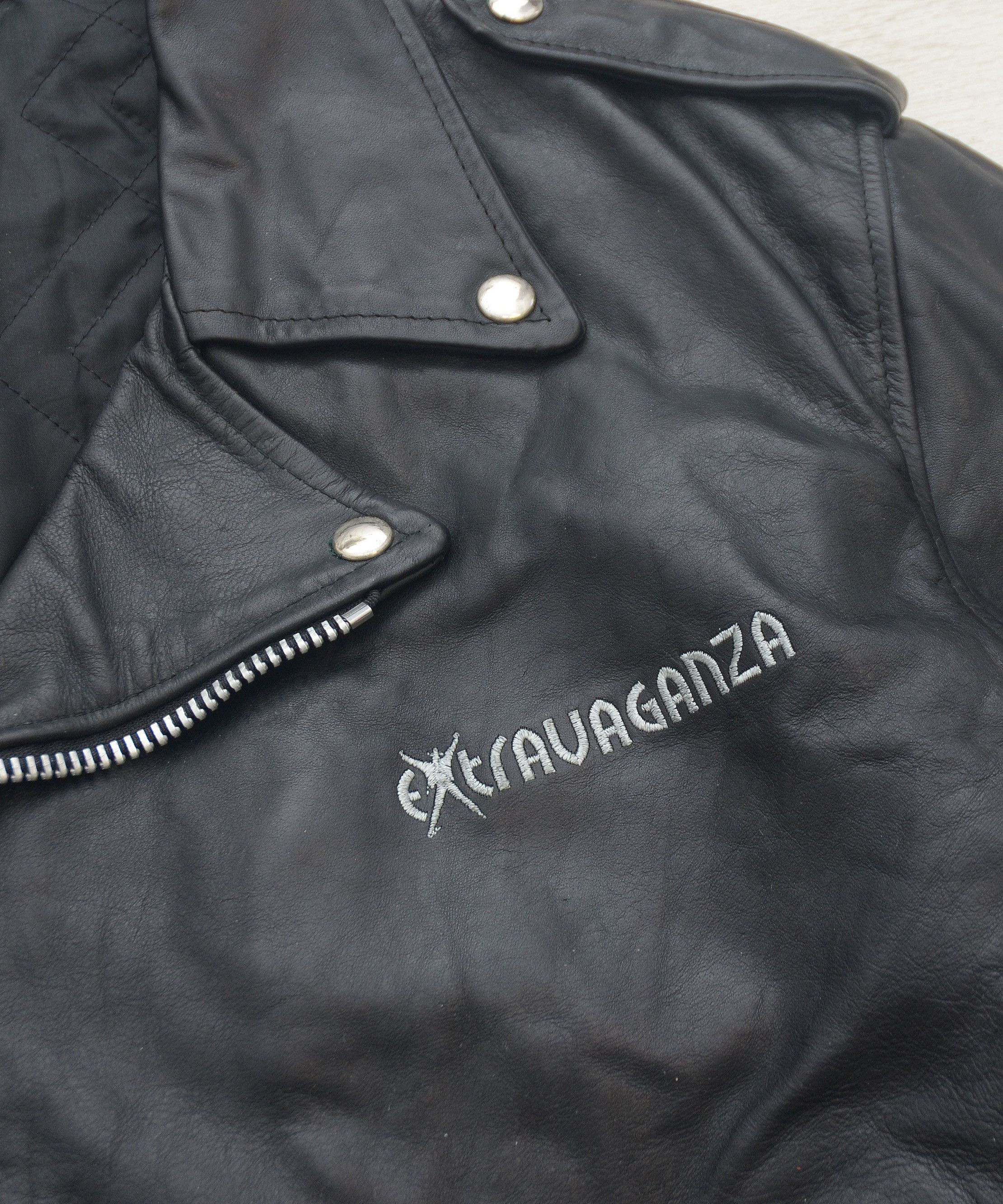 Vintage VINTAGE Made in France BLACK MOTORCYCLE LEATHER BIKER JACKET Size US M / EU 48-50 / 2 - 5 Thumbnail