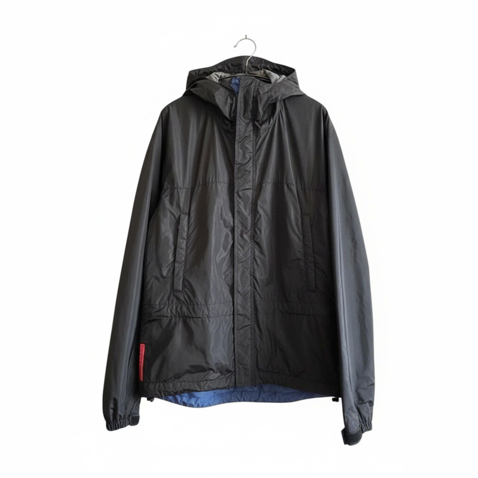 Prada Prada - Men's Black Hooded Raincoat Jacket Size US L / EU 52-54 / 3 - 1 Thumbnail