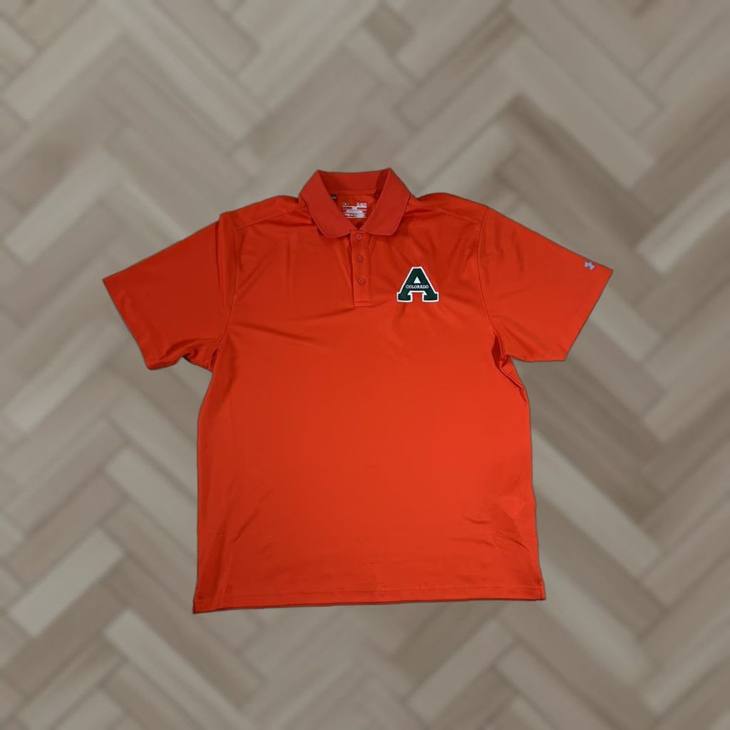 Under Armour Under Armour Golf Polo Shirt HeatGear Short Sleeve Mens XL Bright Orange Logo Solid Polo Size US XL / EU 56 / 4 - 1 Thumbnail