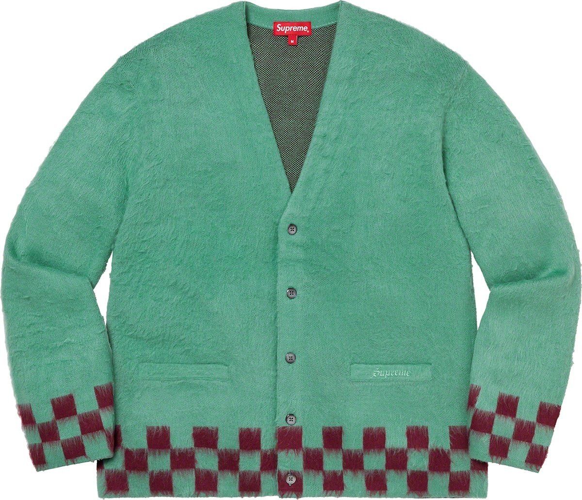Supreme Supreme Brushed Checkerboard Cardigan - Mint, Medium Size US M / EU 48-50 / 2 - 6 Thumbnail
