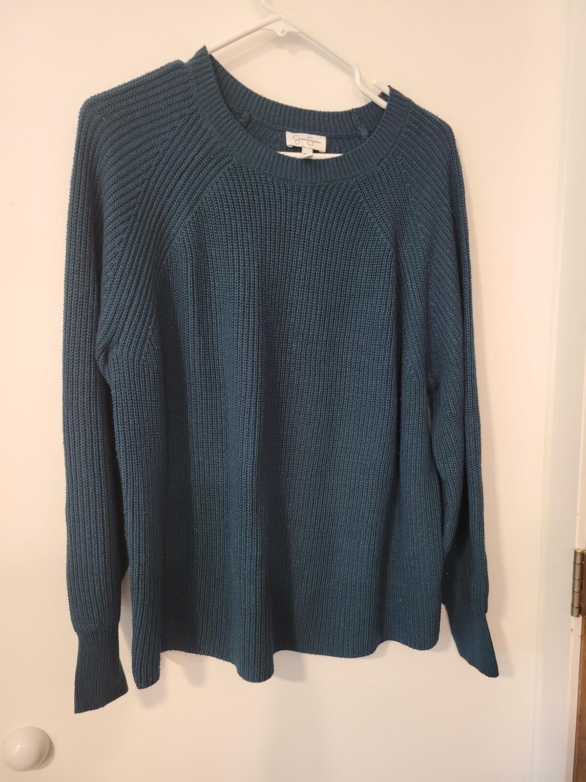 Other Jessica Simpson Women's XXL Blue Knit Sweater Size XXL / US 16-18 / IT 52-54 - 1 Thumbnail