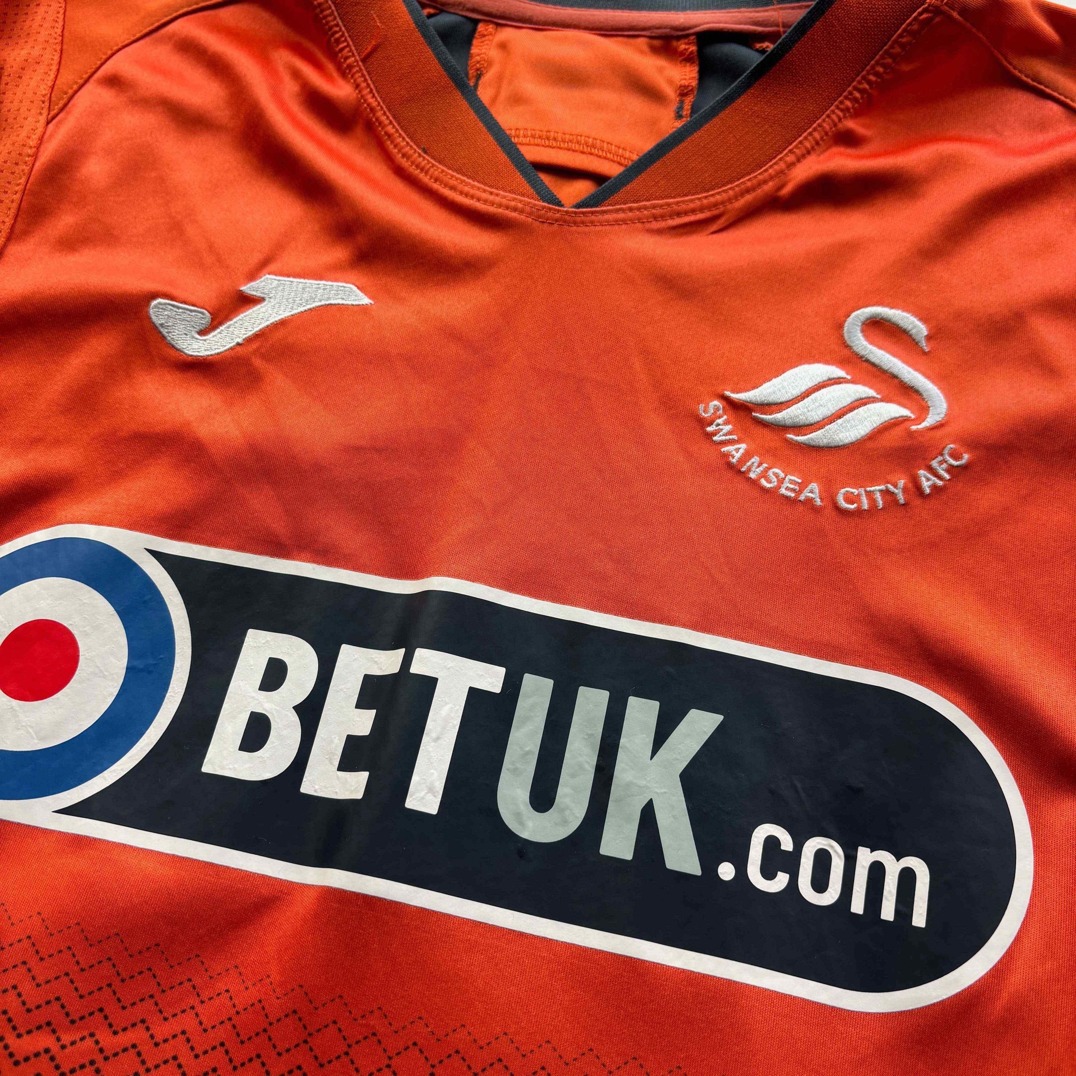Joma MATCH WORN Swansea City 2018-19 away U #6 football jersey L Size US L / EU 52-54 / 3 - 3 Thumbnail