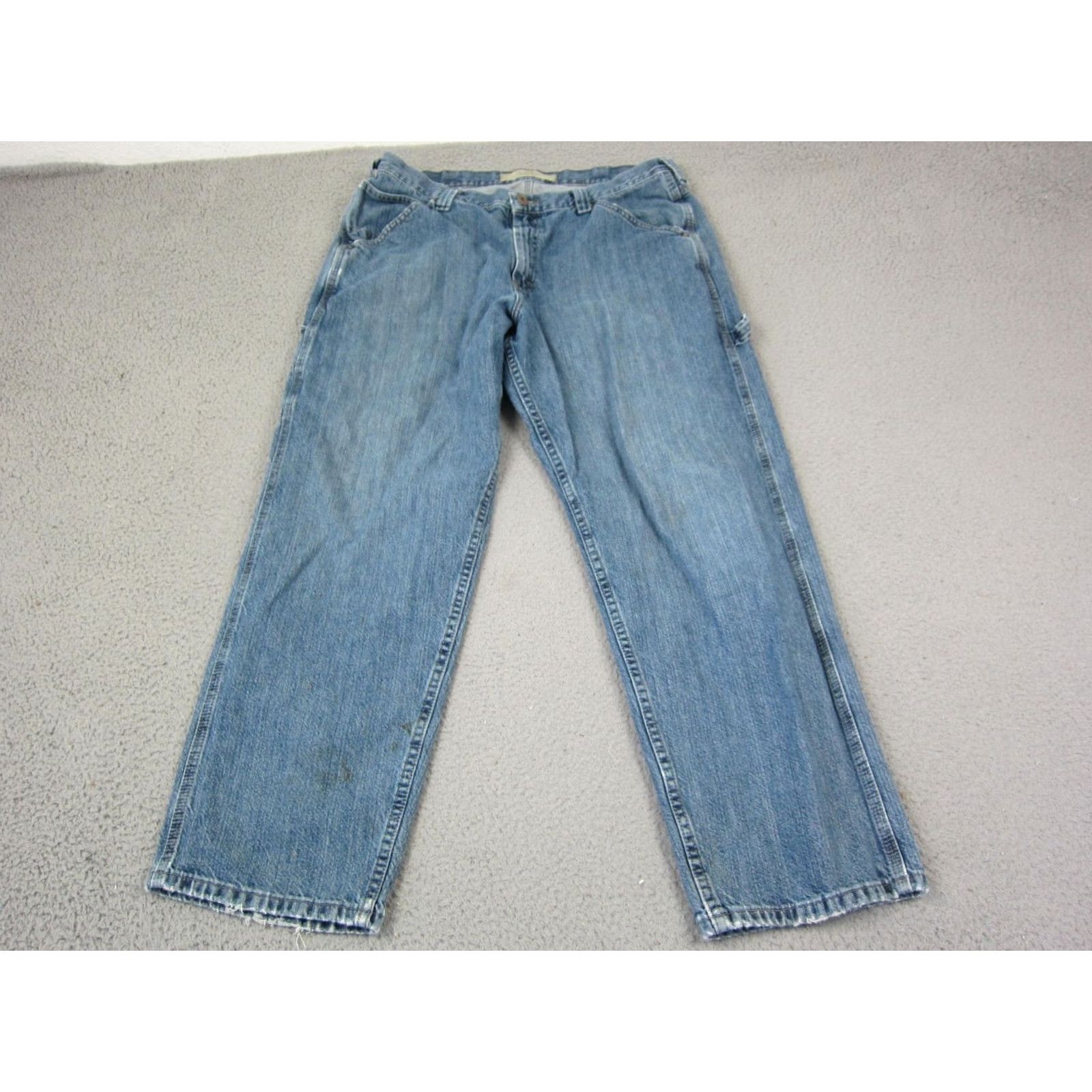 Lee VINTAGE Lee Jeans Mens 38x30 Denim 5-Pocket Straight Blue Regular Waist Carpenter Workwear 80s 90s Size US 38 / EU 54 - 6 Thumbnail