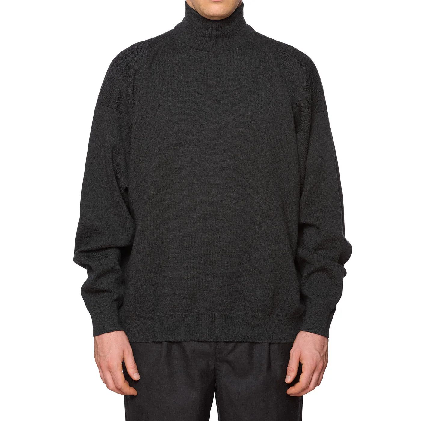 Fear of God FEAR OF GOD Dark Gray Virgin Wool Knit Turtleneck Sweater Size US L / EU 52-54 / 3 - 1 Thumbnail
