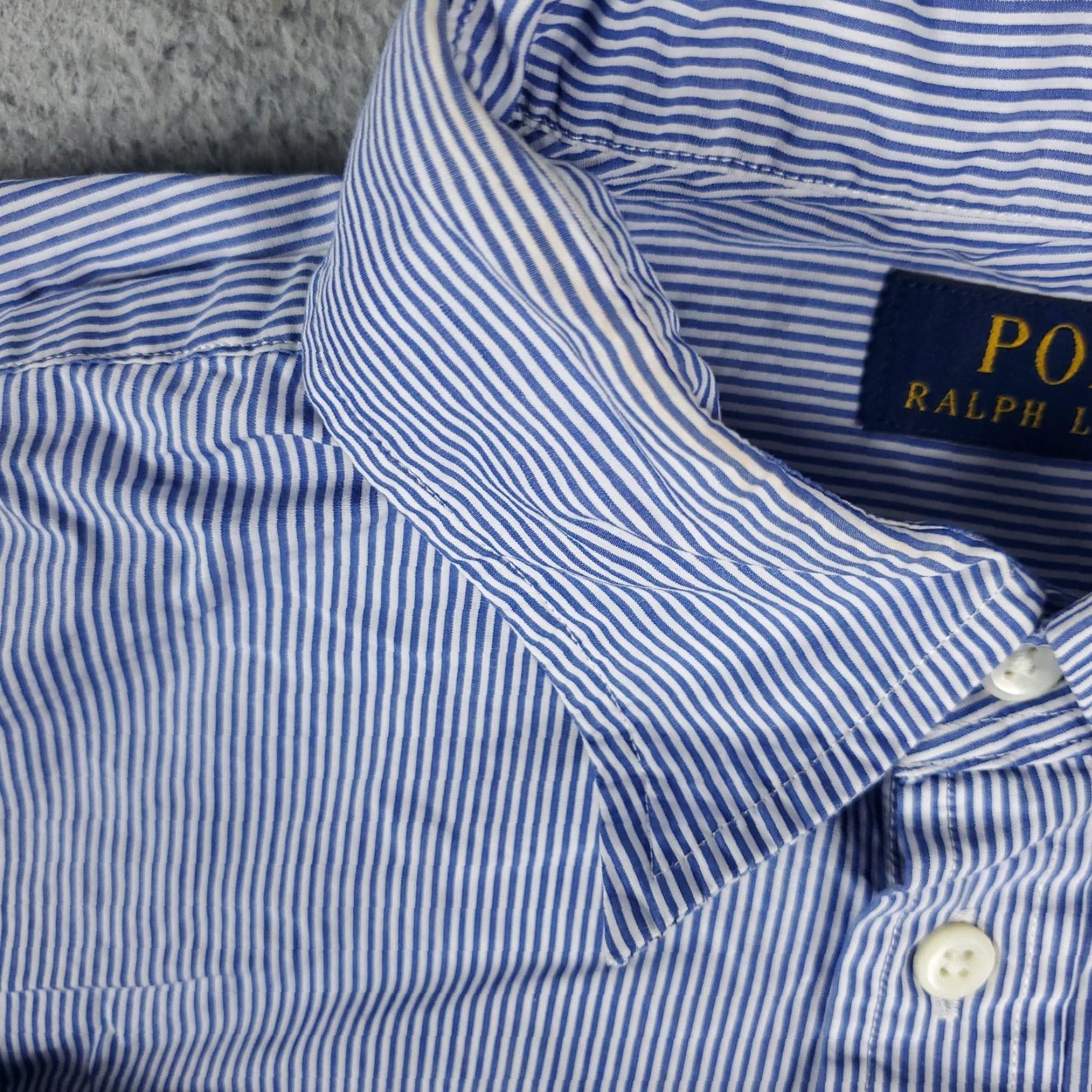 Ralph Lauren Ralph Lauren Shirt Striped Button-Up Adult Large Cotton Multicolor Blue White 90s Classic Mens Body Size L Size US L / EU 52-54 / 3 - 3 Thumbnail