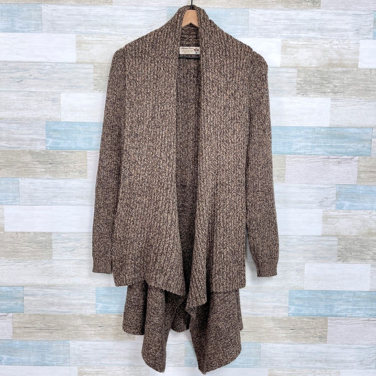 Other Alpaca Fina Chunky Ribbed Cardigan Sweater Brown Womens M Size M / US 6-8 / IT 42-44 - 1 Thumbnail