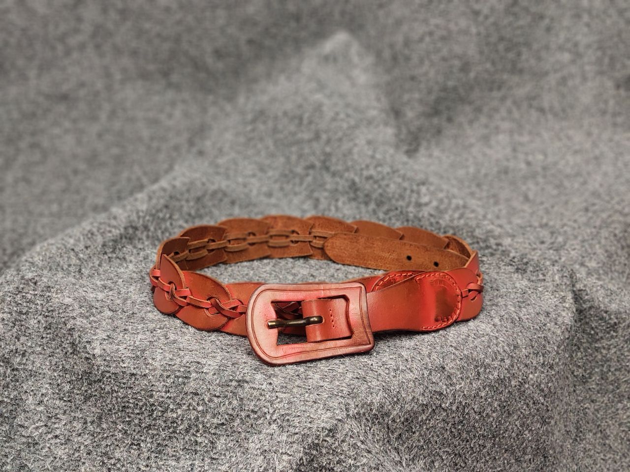 DIESEL Leather braided bracelet red y2k Diesel × Streetwear