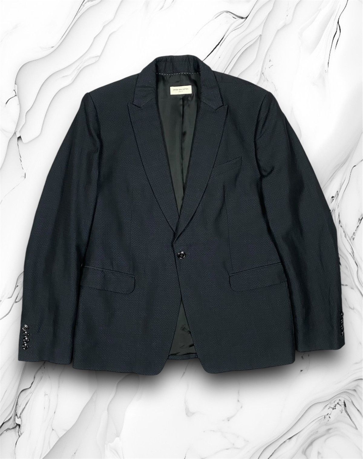 Dries Van Noten Vintage Dries Van Noten Wool Cotton Classic Designer Blazer Size 42R - 1 Thumbnail