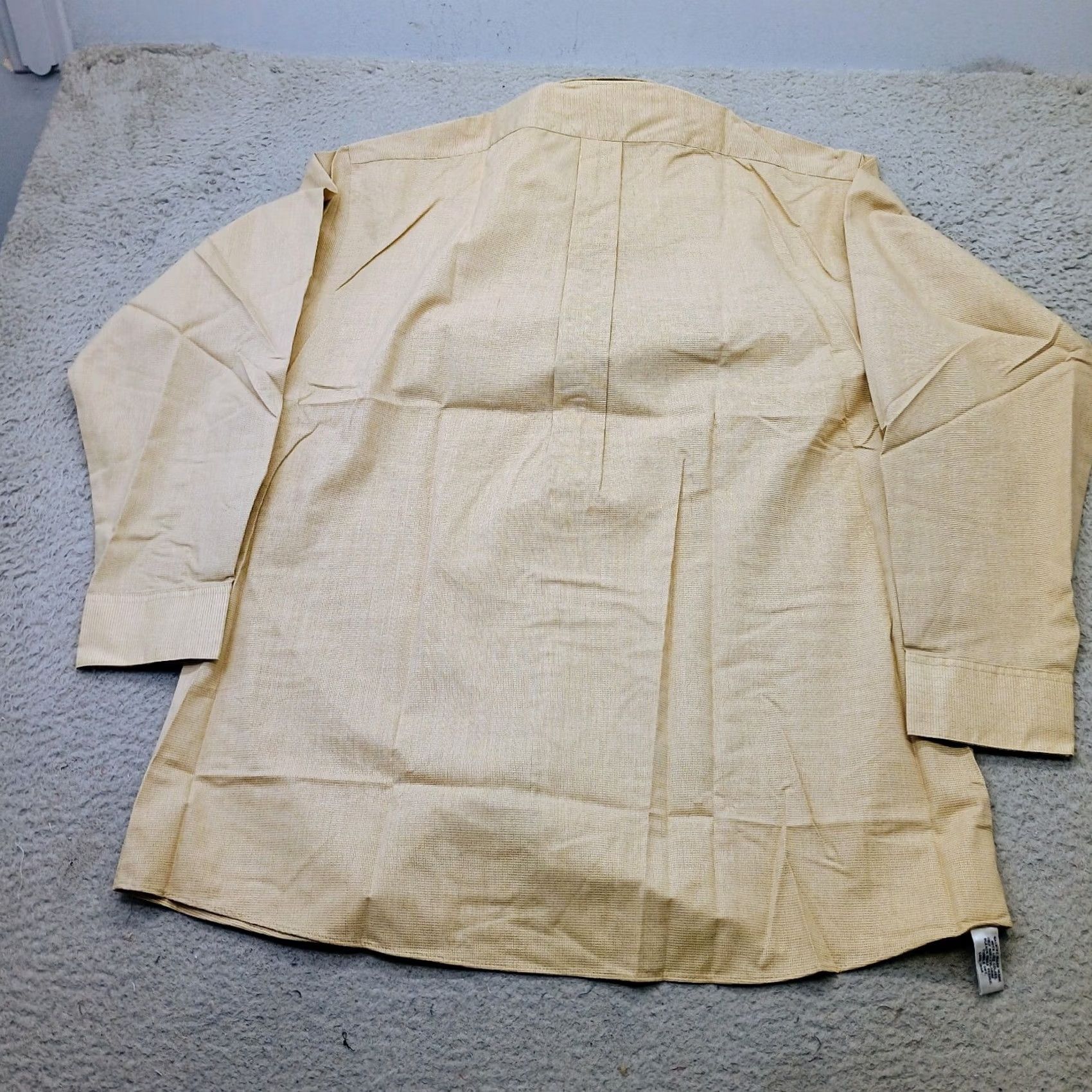 Van Heusen Van Heusen Dress Shirt Mens 16.5 Tan Long Sleeve Button-Down Formal Shirt Size 46R - 2 Thumbnail