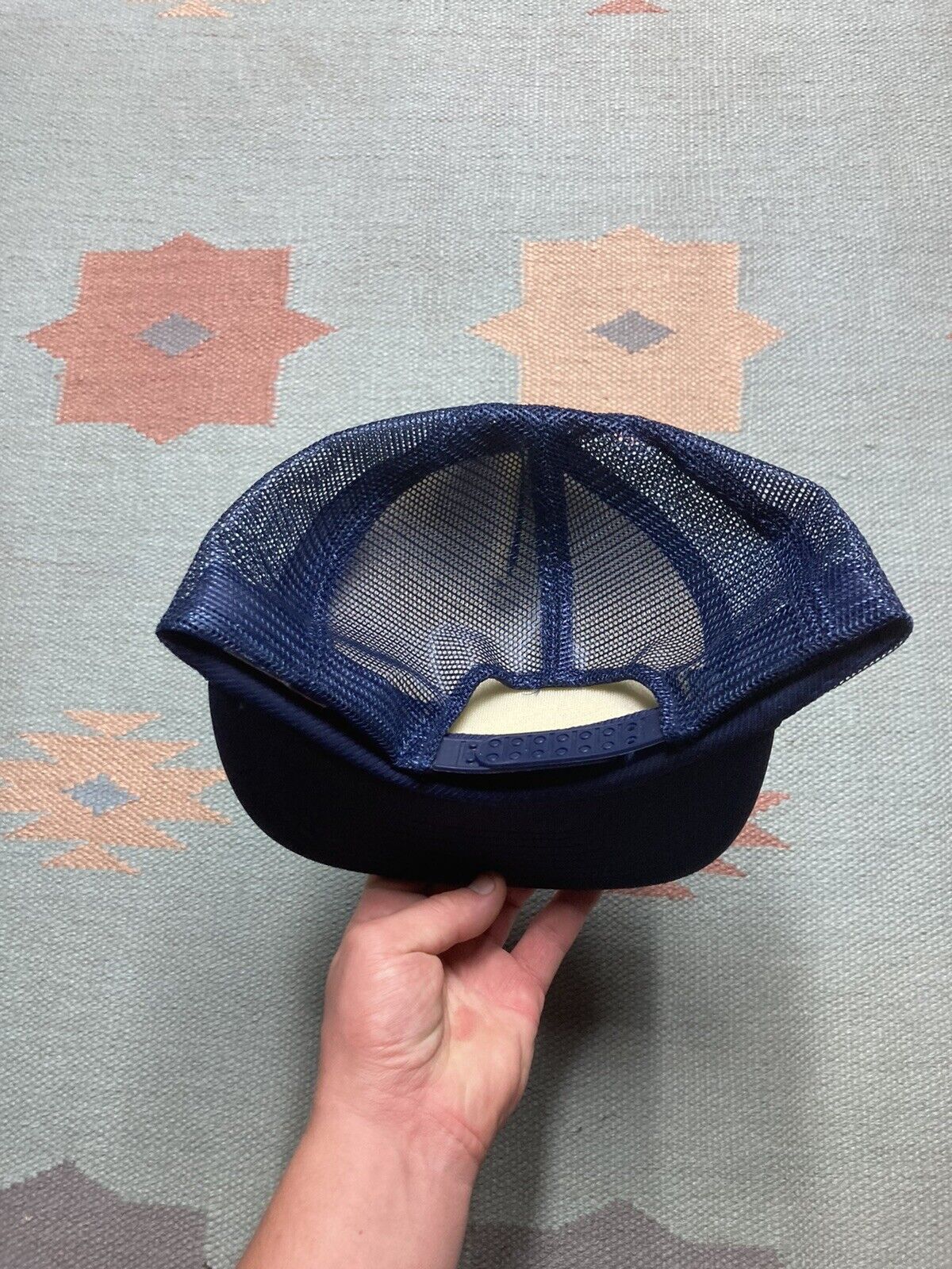 Vintage VTG trucker hat mesh evans equipment logo blue SnapBack Size ONE SIZE - 4 Thumbnail