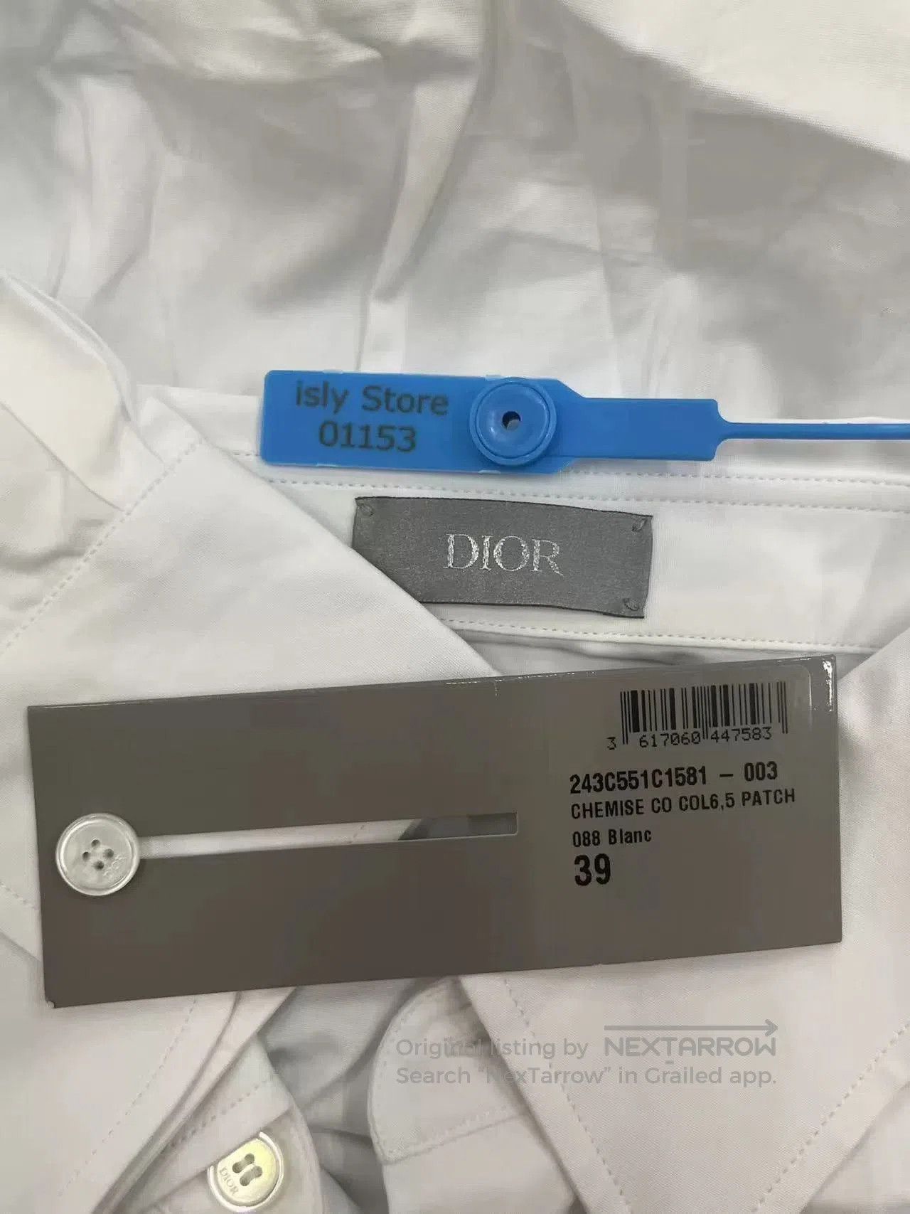 Dior white casual long sleeve button. Size US M / EU 48-50 / 2 - 5 Thumbnail
