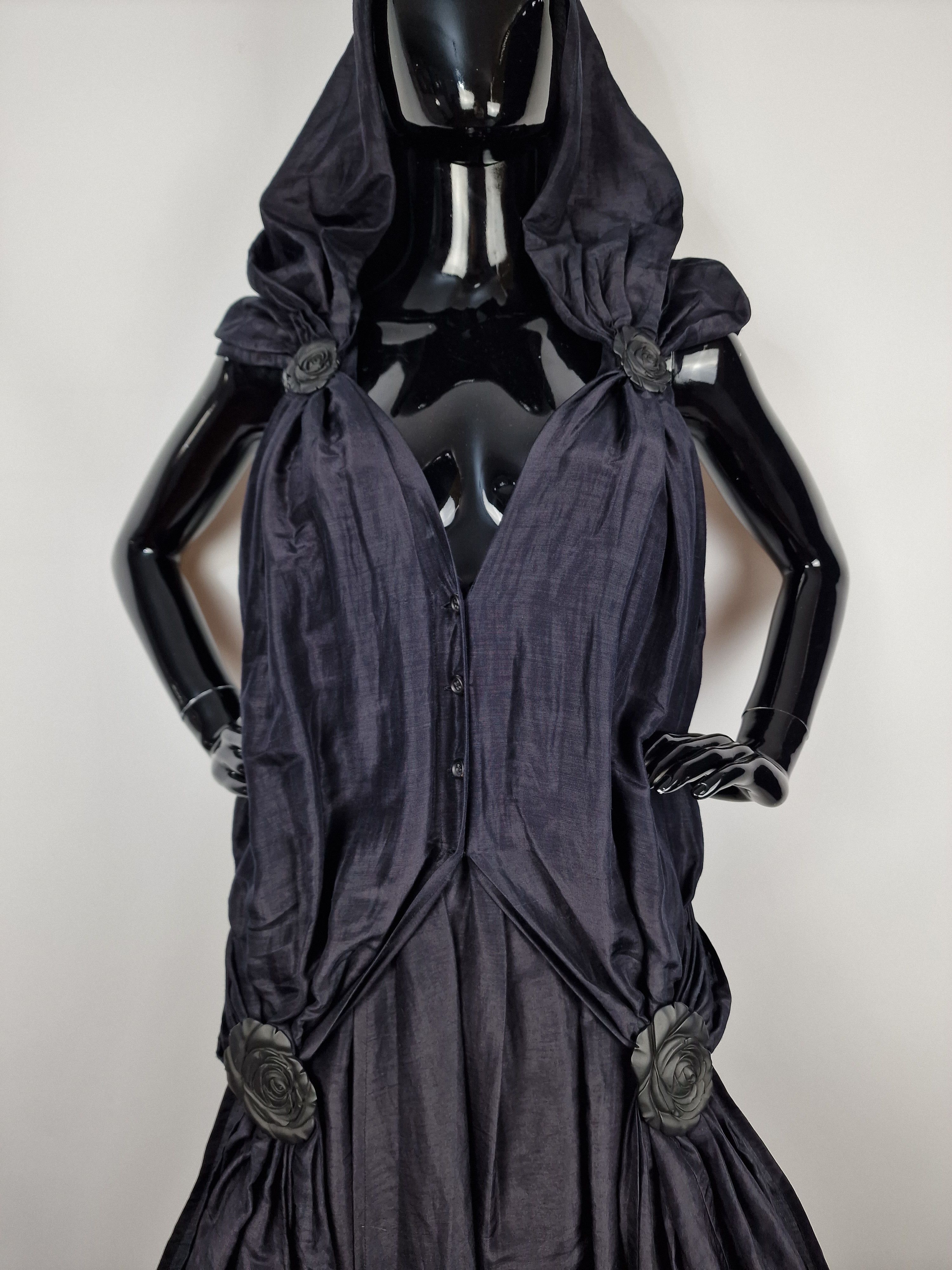 Issey Miyake × Vintage Incredible Rare Issey Miyake Vintage Hooded dress Size XS / US 0-2 / IT 36-38 - 5 Thumbnail