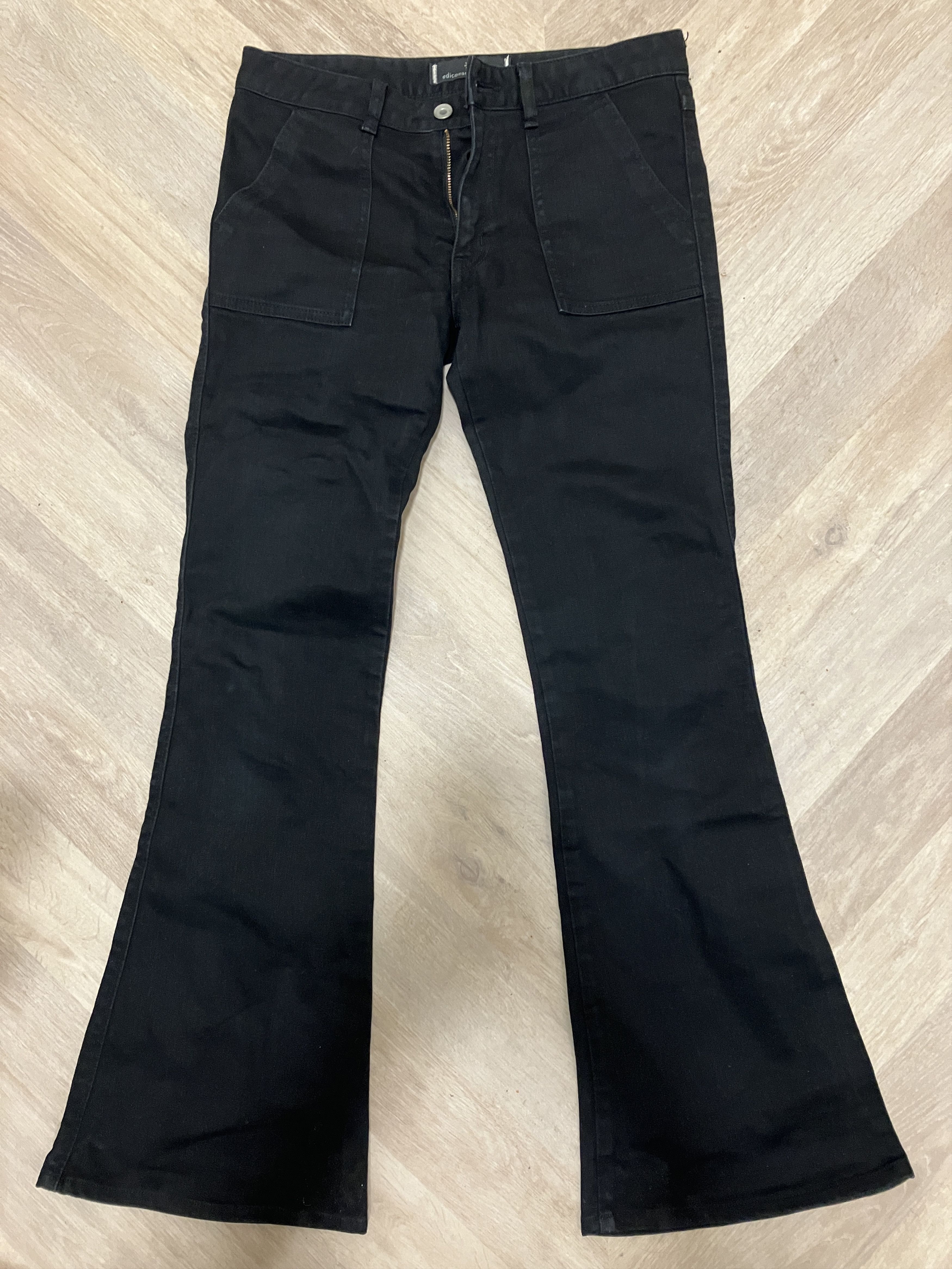 Vintage Vintage Bobson Edisconcious Black Flare Jeans Size US 30 / EU 46 - 1 Thumbnail