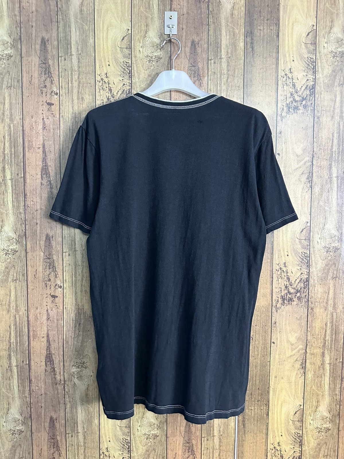 True Religion Y2k True Religion Henley Embroidery Logo Black Tshirt A359 Size US L / EU 52-54 / 3 - 3 Thumbnail
