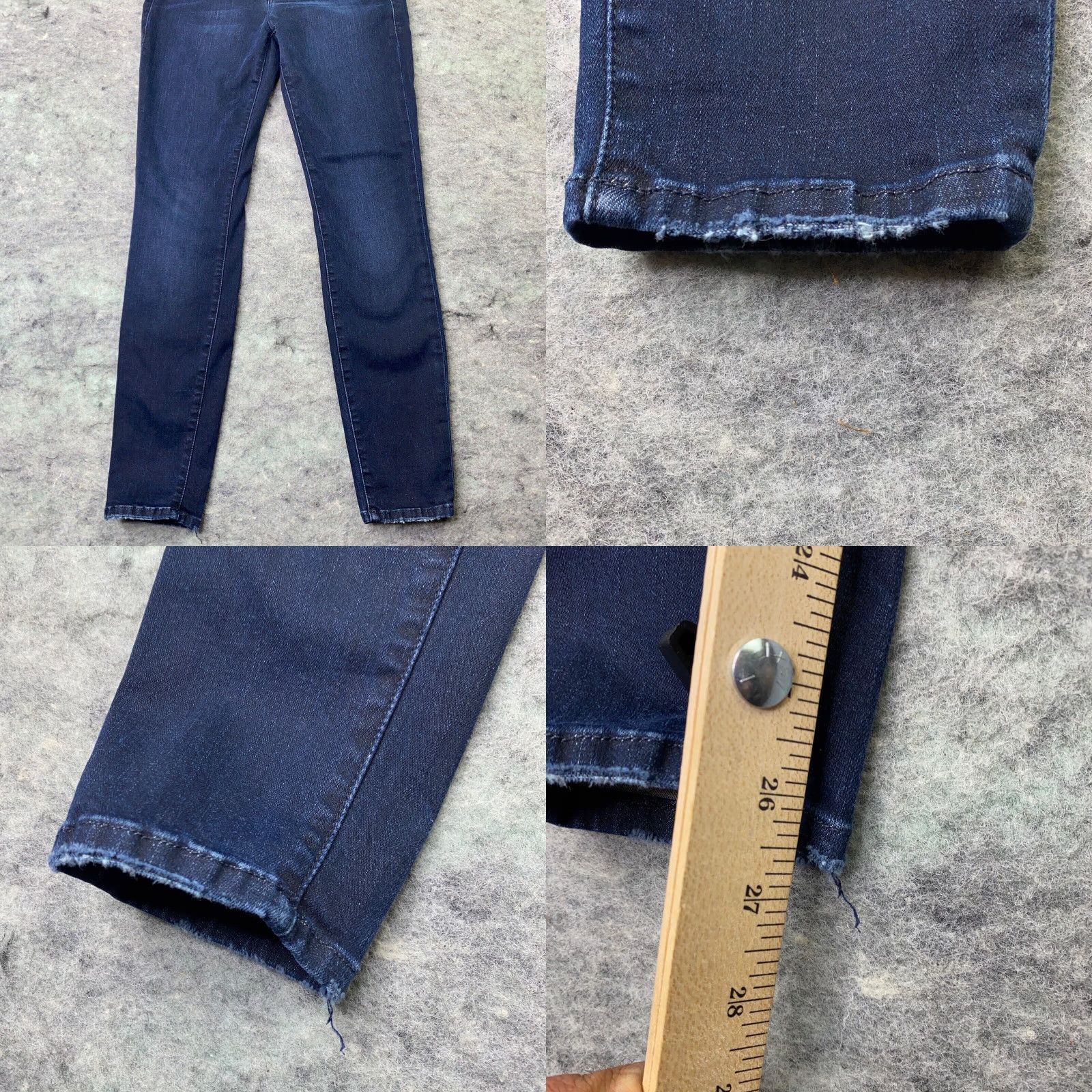 Frame Frame Jeans Womens 27 Blue Mid Rise Skinny Cropped Stretch Denim Frame Le Skinny De Jeanne Womens Jeans Size 27" / US 4 / IT 40 - 8 Thumbnail