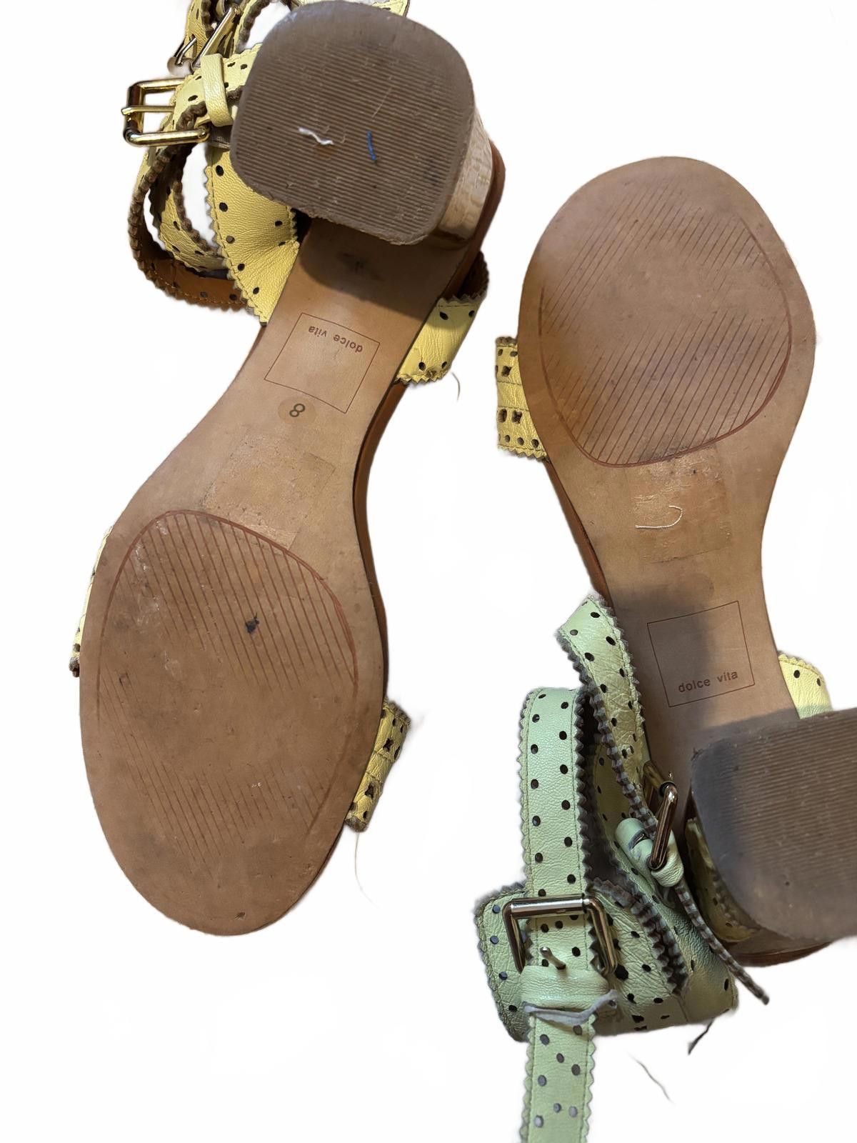 Other Dolce Vita Perforated Leather Gold Heel Sandal sz 7 Size US 7 / IT 37 - 6 Thumbnail