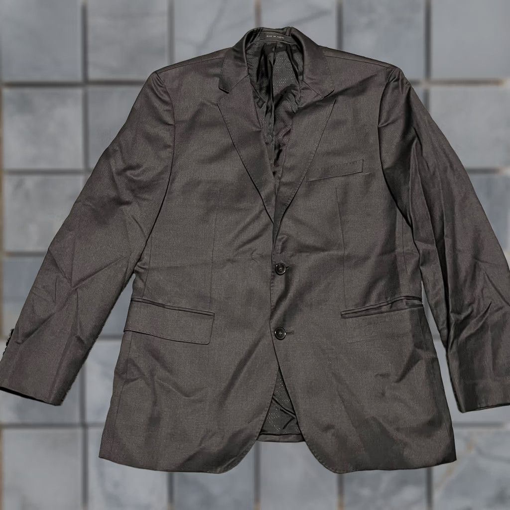 Hugo Boss HUGO BOSS Coat Mens 40 Black Blazer 40S Reda Super Wool Two Button Sport Size 40R - 1 Thumbnail