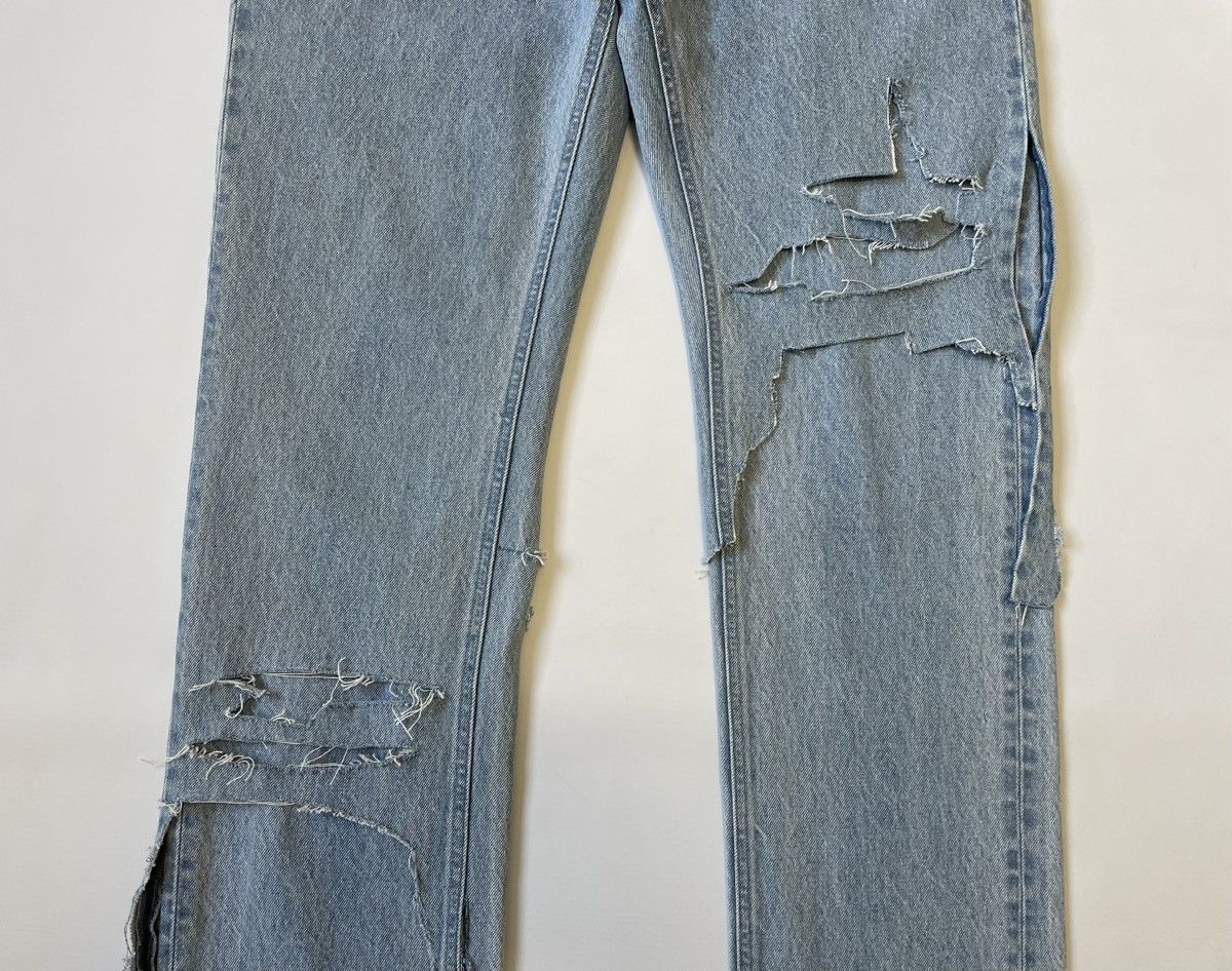 Raf Simons S/S 20 Destroyed Double Layer Jeans Size US 34 / EU 50 - 10 Thumbnail